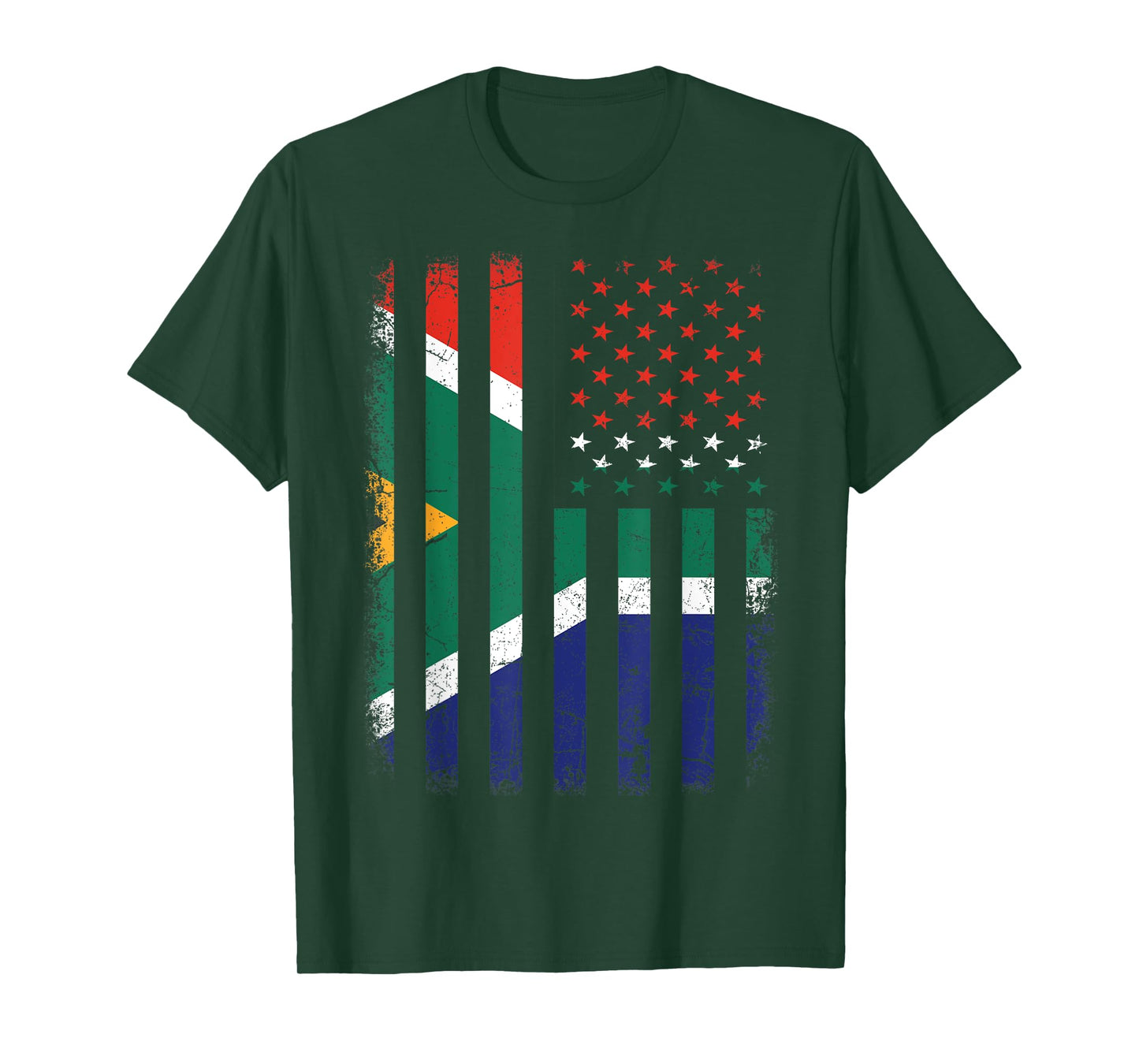 South African American Flag South African Roots South Africa Women Kids Men T-Shirt