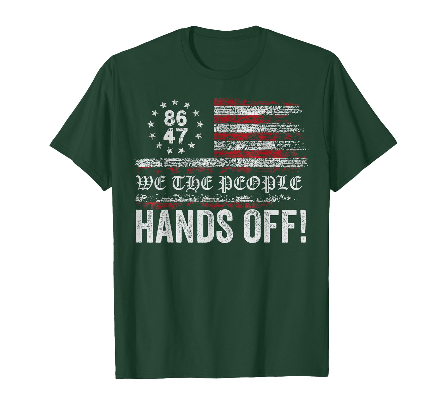 Hands Off Vintage We The People American Flag Protest T-Shirt