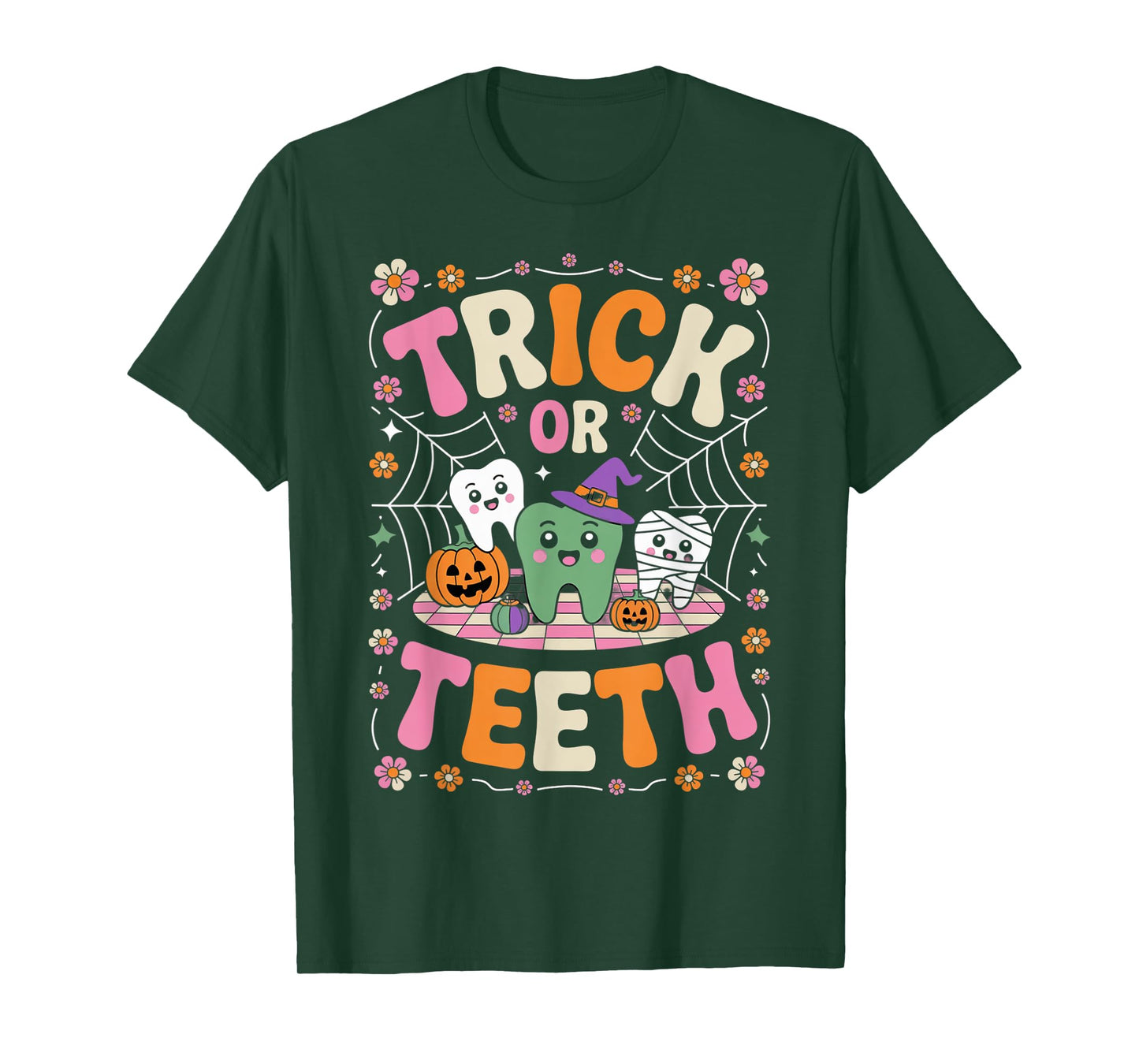 Halloween Dentist Trick Teeth Tooth Costumes Dental Office T-Shirt
