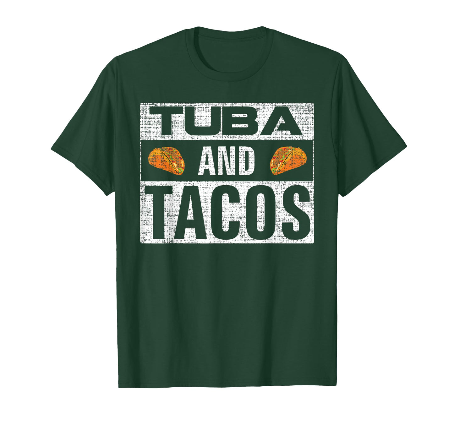 Vintage Tuba and Tacos Funny Music Orchestra Player Gift T-Shirt