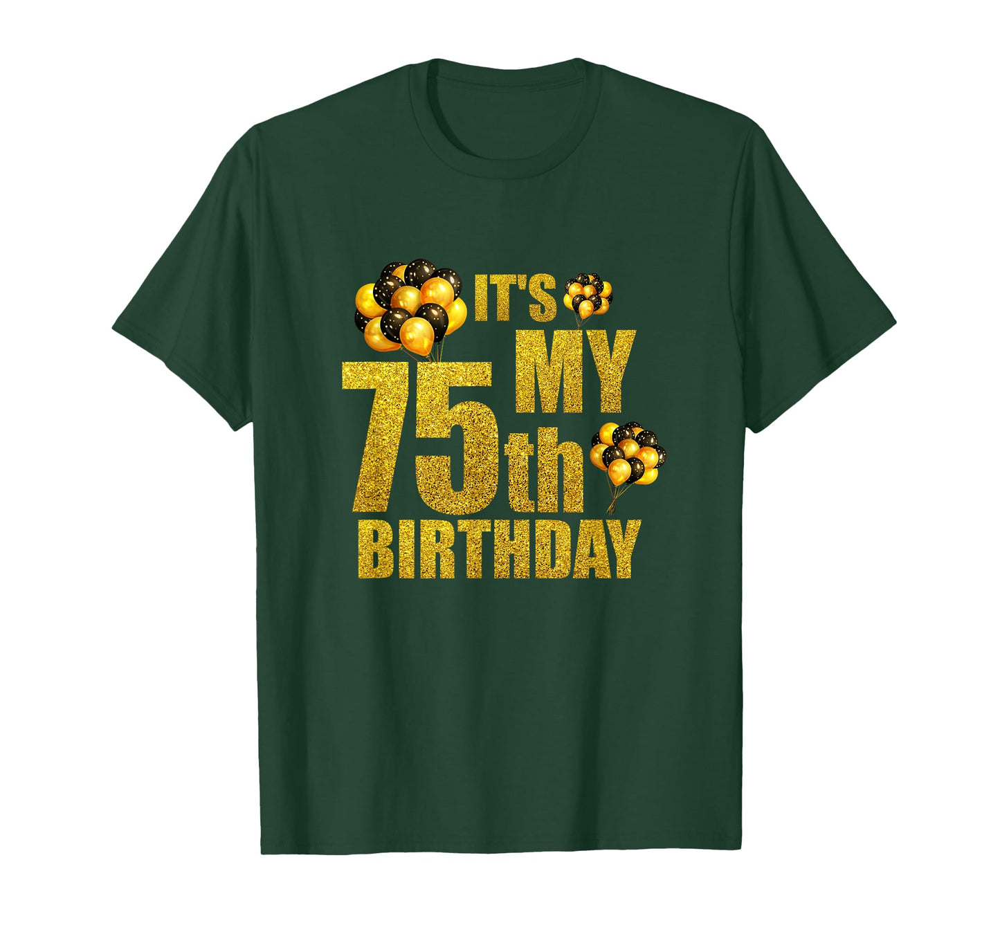 Its My 75th Birthday Funny Balloons Happy Birthday Gift Tee T-Shirt