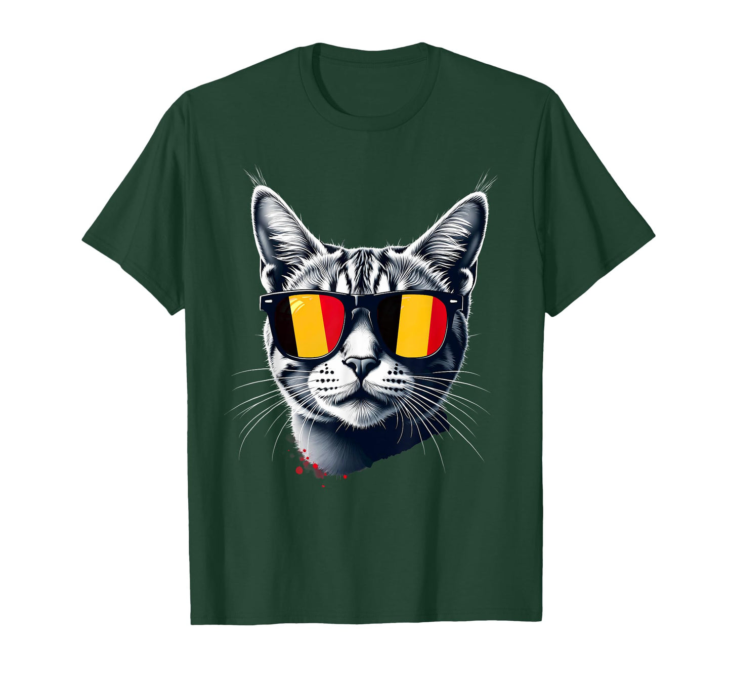 Patriotic Belgium Tabby Cat Belgian Flag T-Shirt