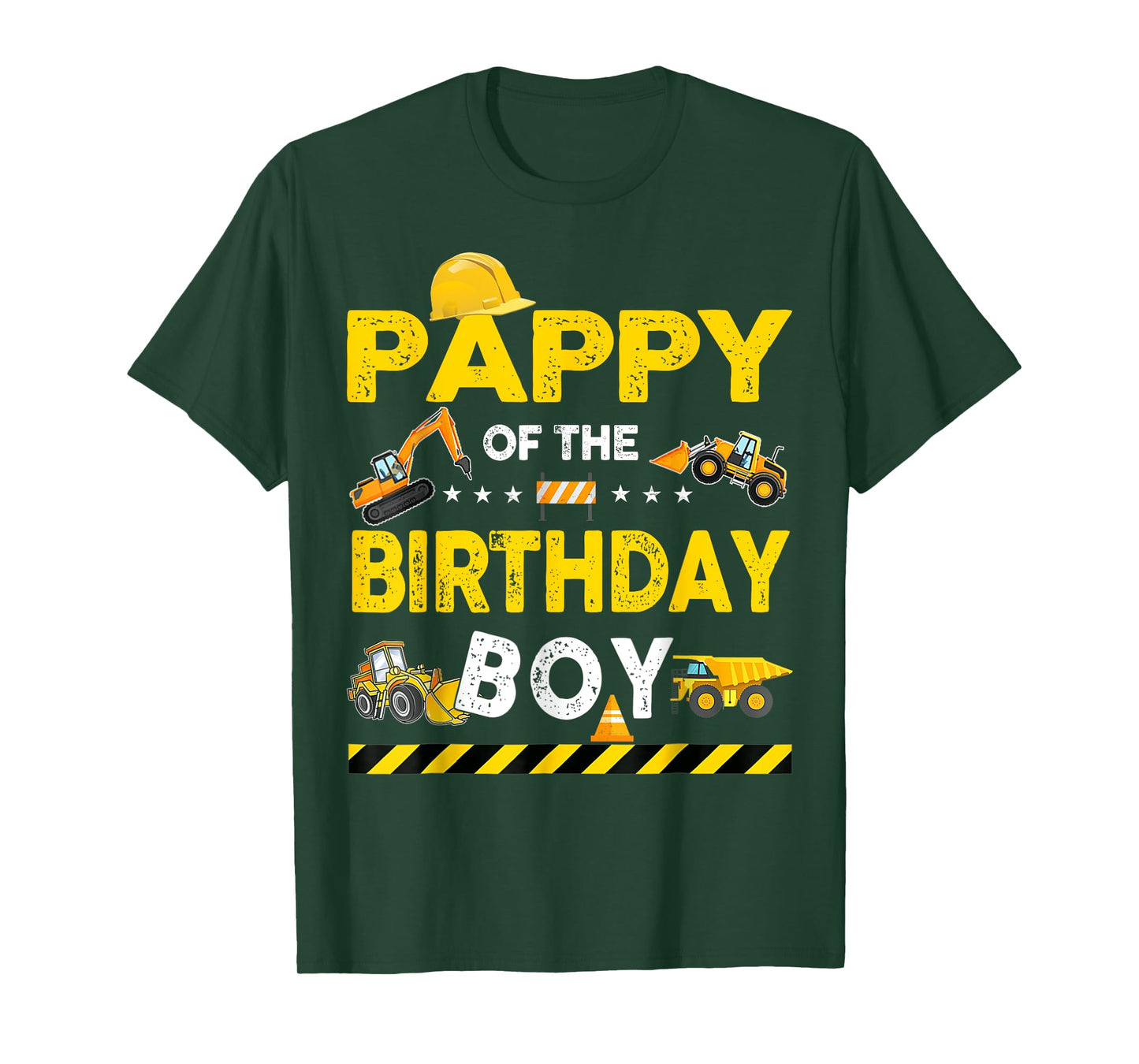 Pappy Of The Birthday Boy Construction Worker Birthday T-Shirt