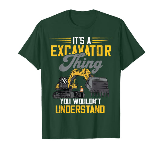 Excavator Thing Construction Vehicle Backhoe Digging T-Shirt