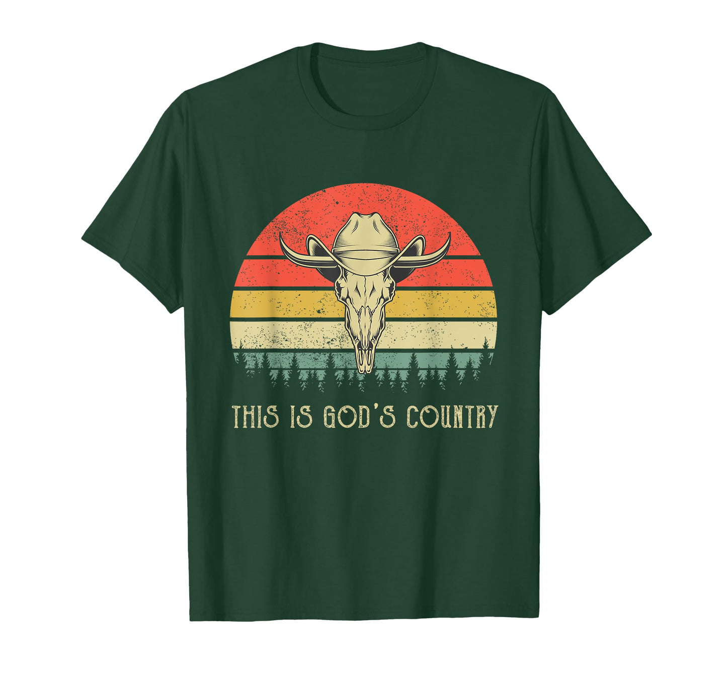 This Is God's Music Country Outfit Bull Skulls Western Howdy T-Shirt