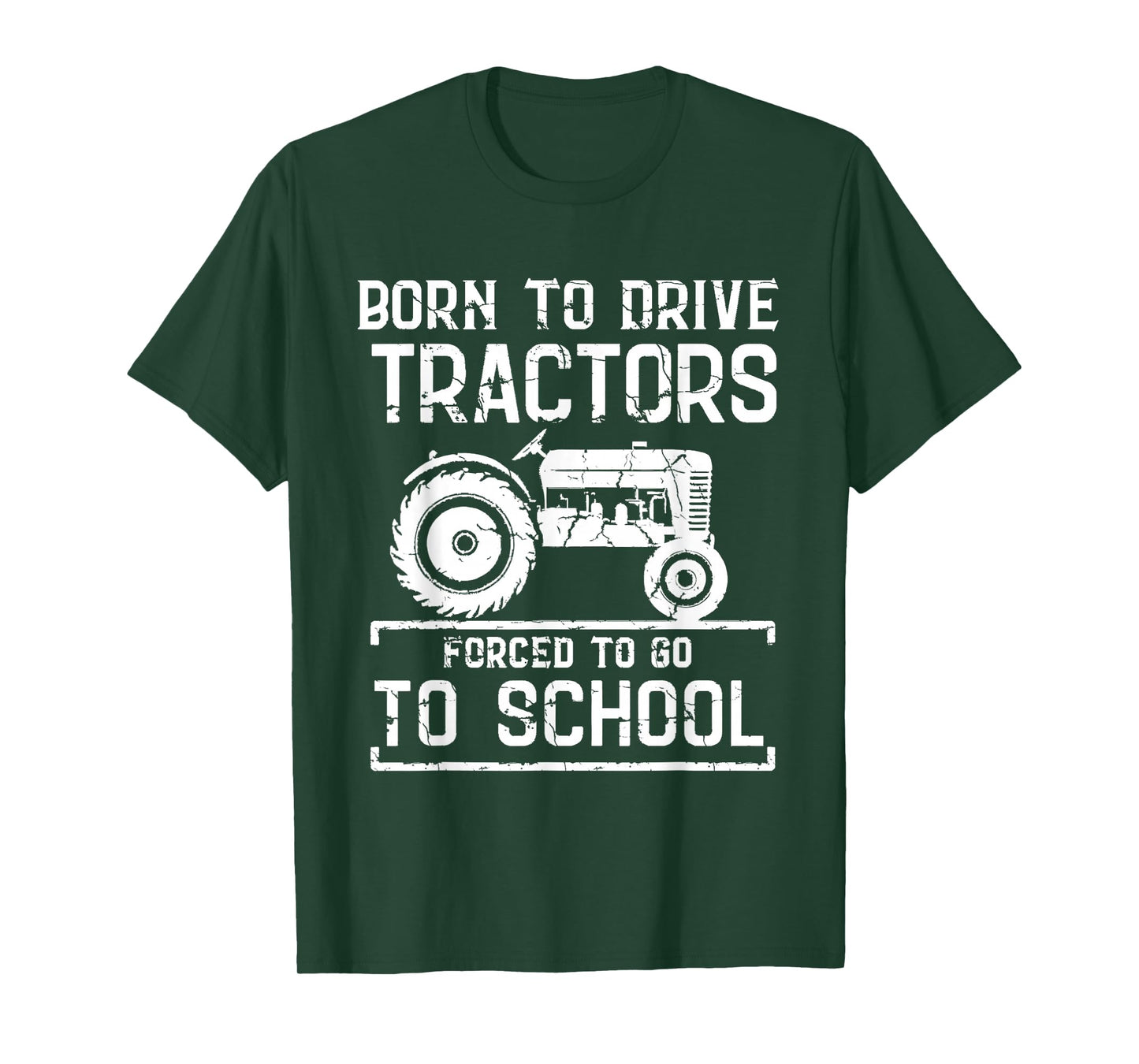 Born To Drive Tractors Forced To Go To School Farmer Kids T-Shirt