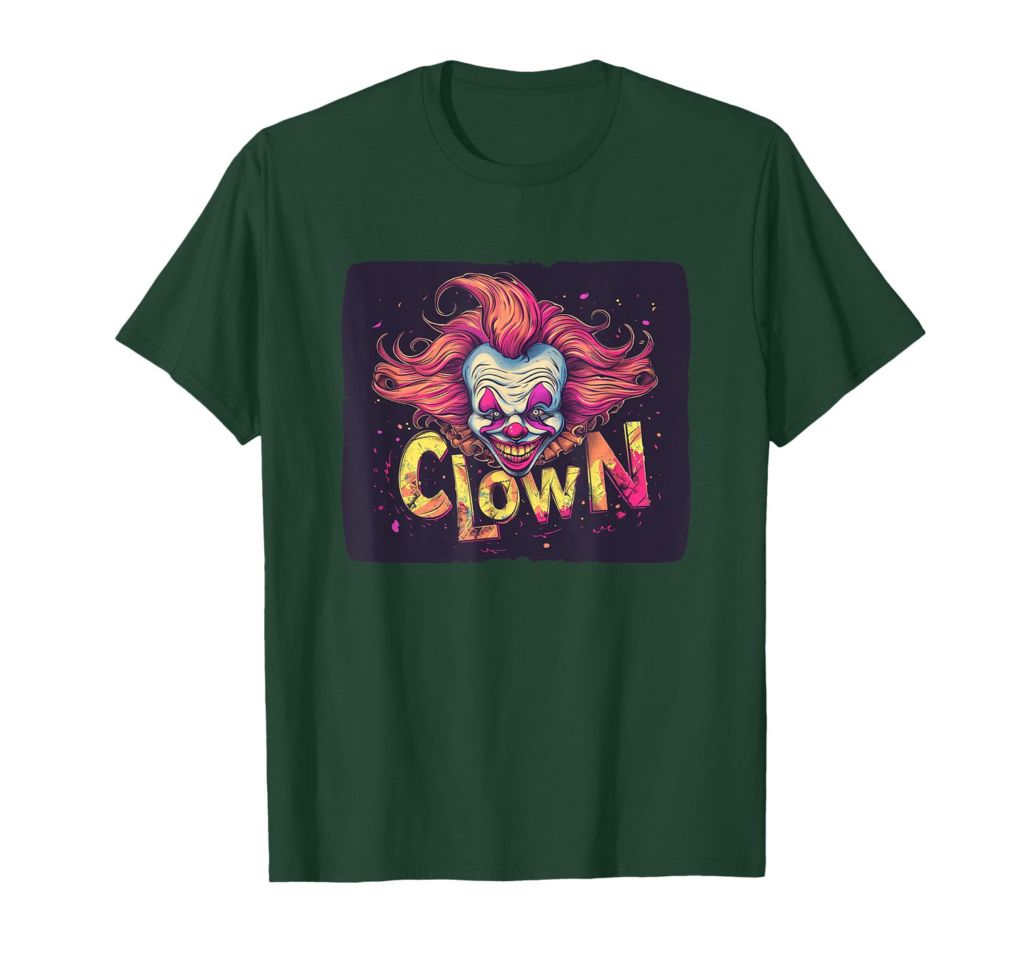 Creepy Clown in Vibrant Colors Costume for Boys and Girls T-Shirt