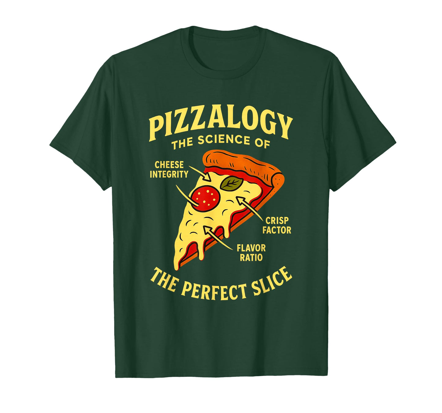 Pizzalogy The Science of Pizza Funny Foodie Nerdy Food Humor T-Shirt