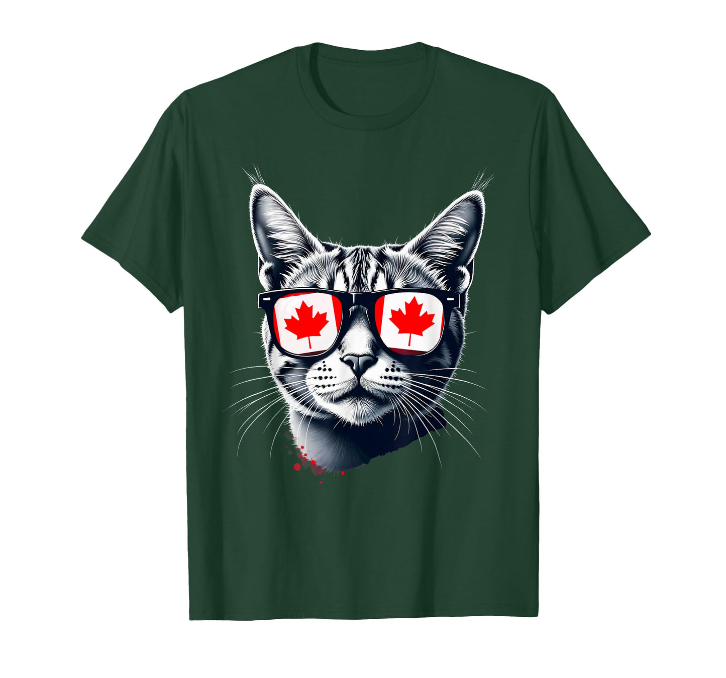 Patriotic Canada Tabby Cat Canadian Flag T-Shirt