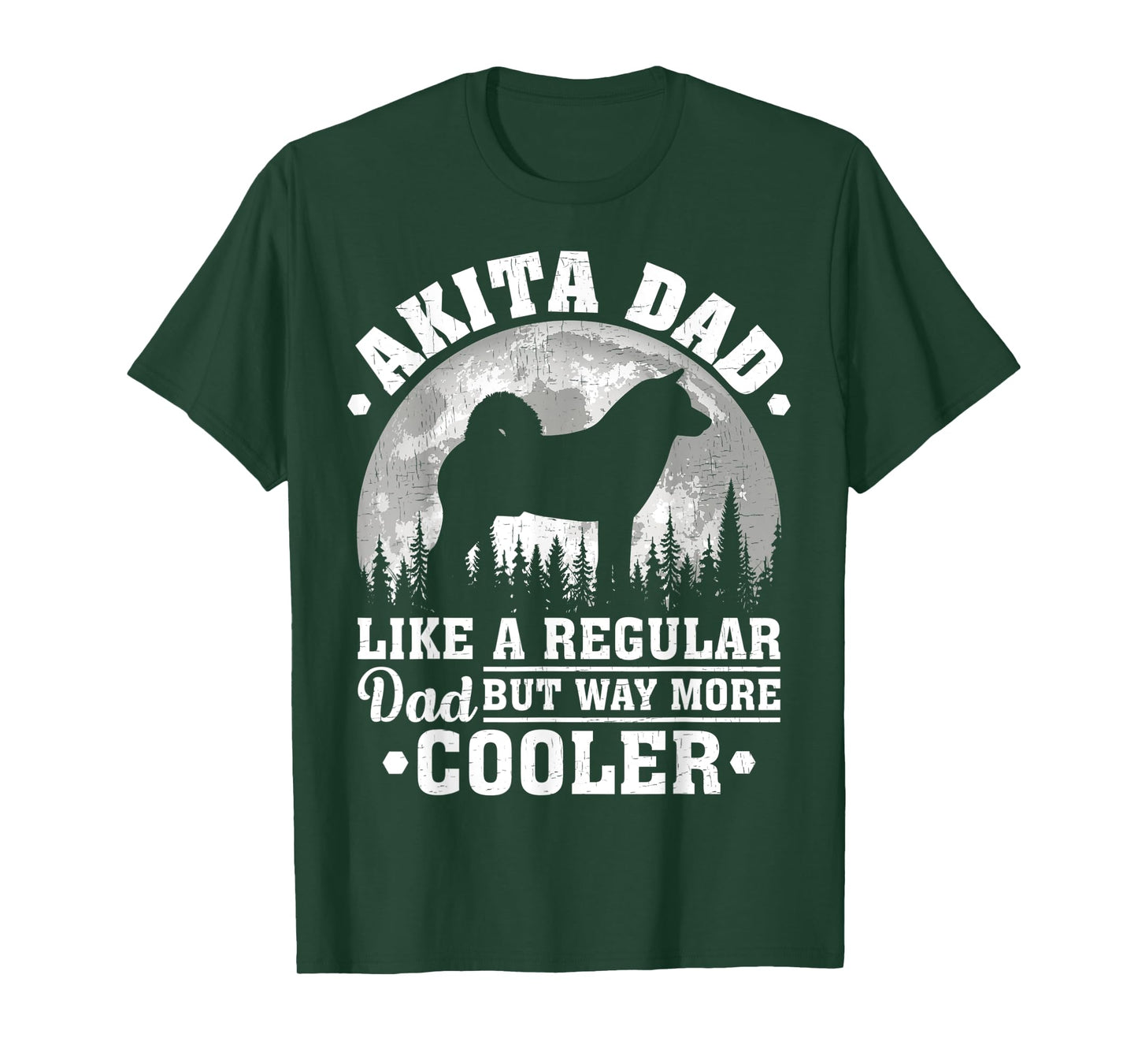 Akita Dad Like A Regular Dad Funny Akita Dog Father's Day Men T-Shirt