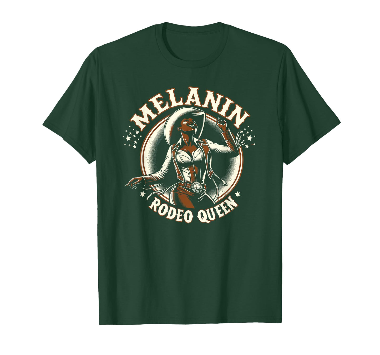 Melanin Rodeo Queen, Country African American Cowgirl T-Shirt