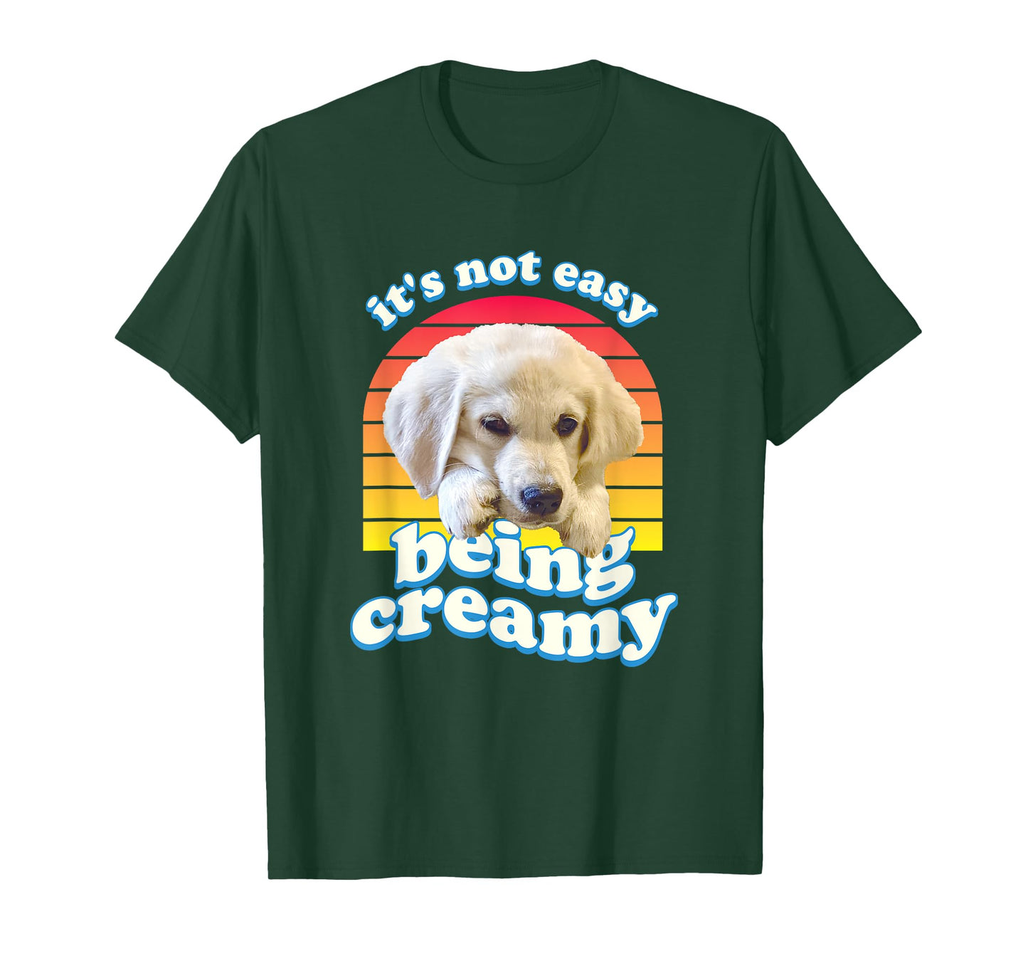 English Cream Golden Retriever Funny ECGR Puppy Vintage 80's T-Shirt