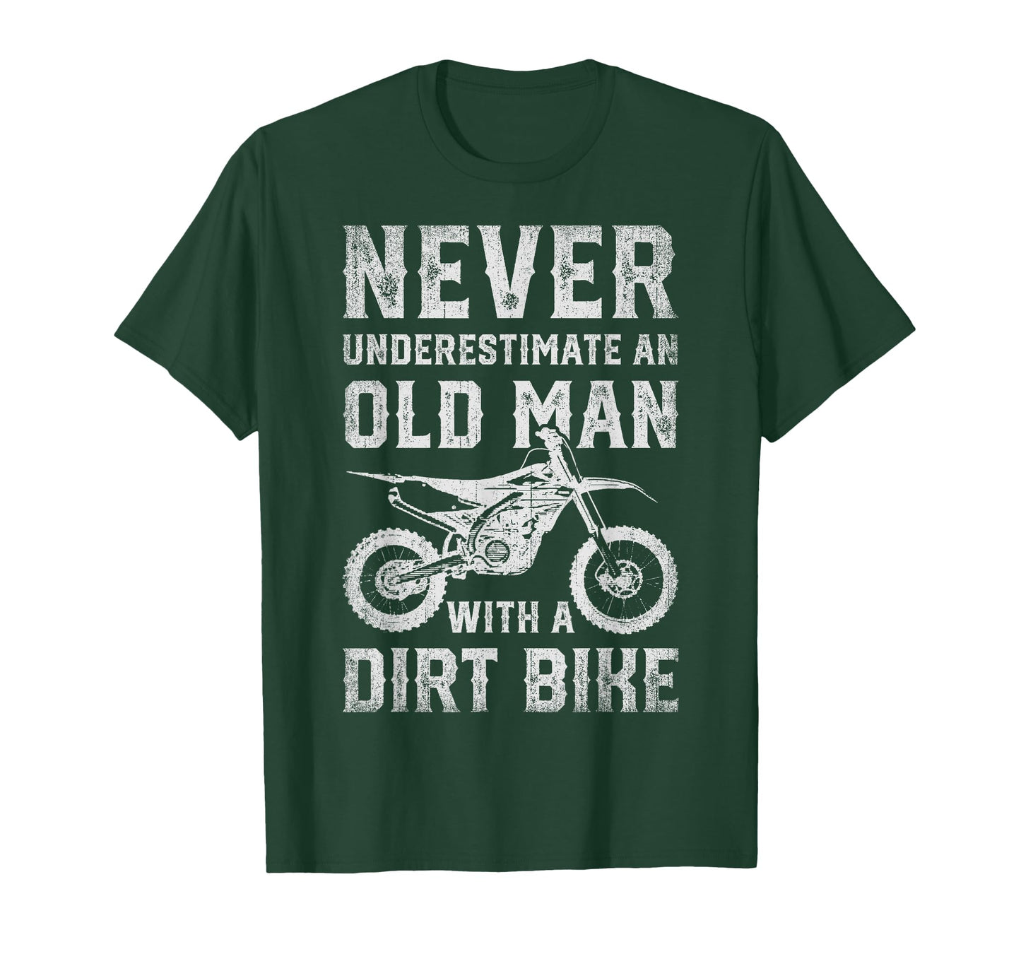 Never Underestimate An Old Man With A Dirt Bike Father's Day T-Shirt