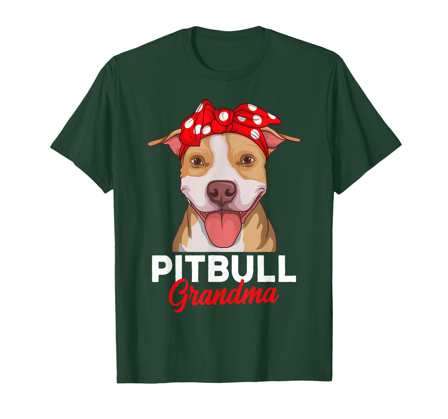 Pitbull Grandma Pittie Dog Mom Funny Women T-Shirt
