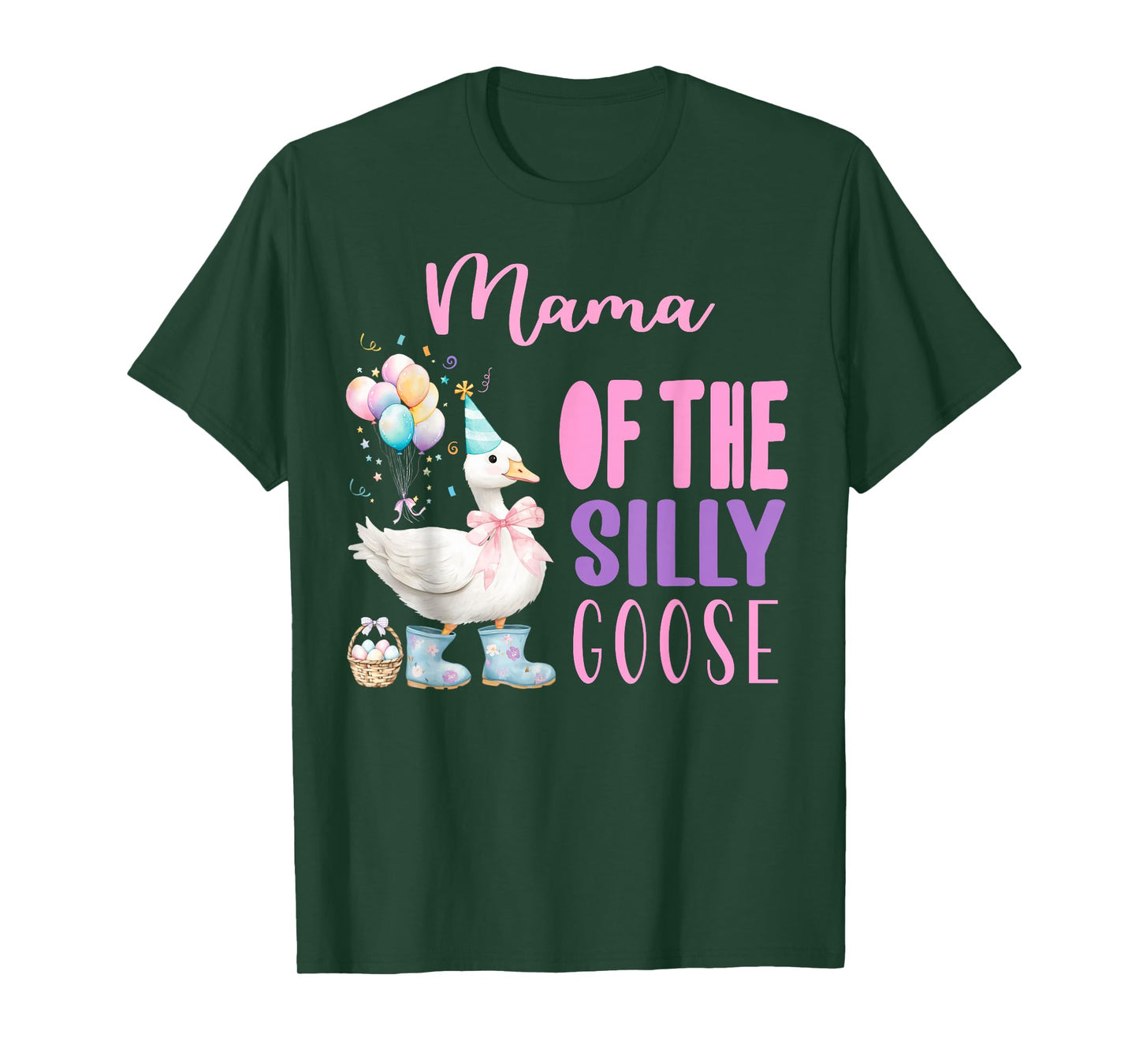 One Silly Goose Birthday Girl Farm 1st Party Spring Outfit T-Shirt
