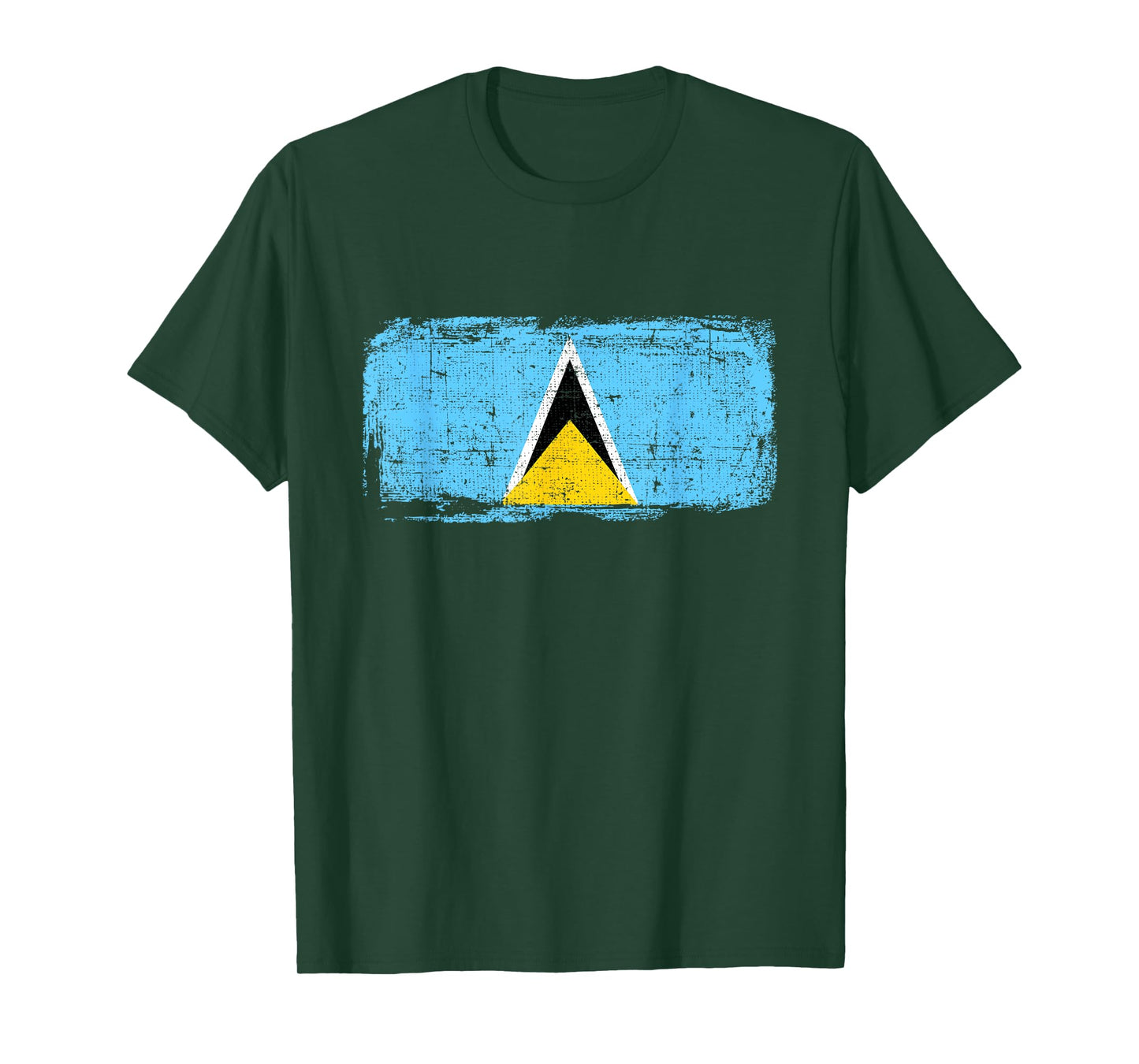 Saint Lucia Flag Pride Gift Distressed Vintage Style T-Shirt