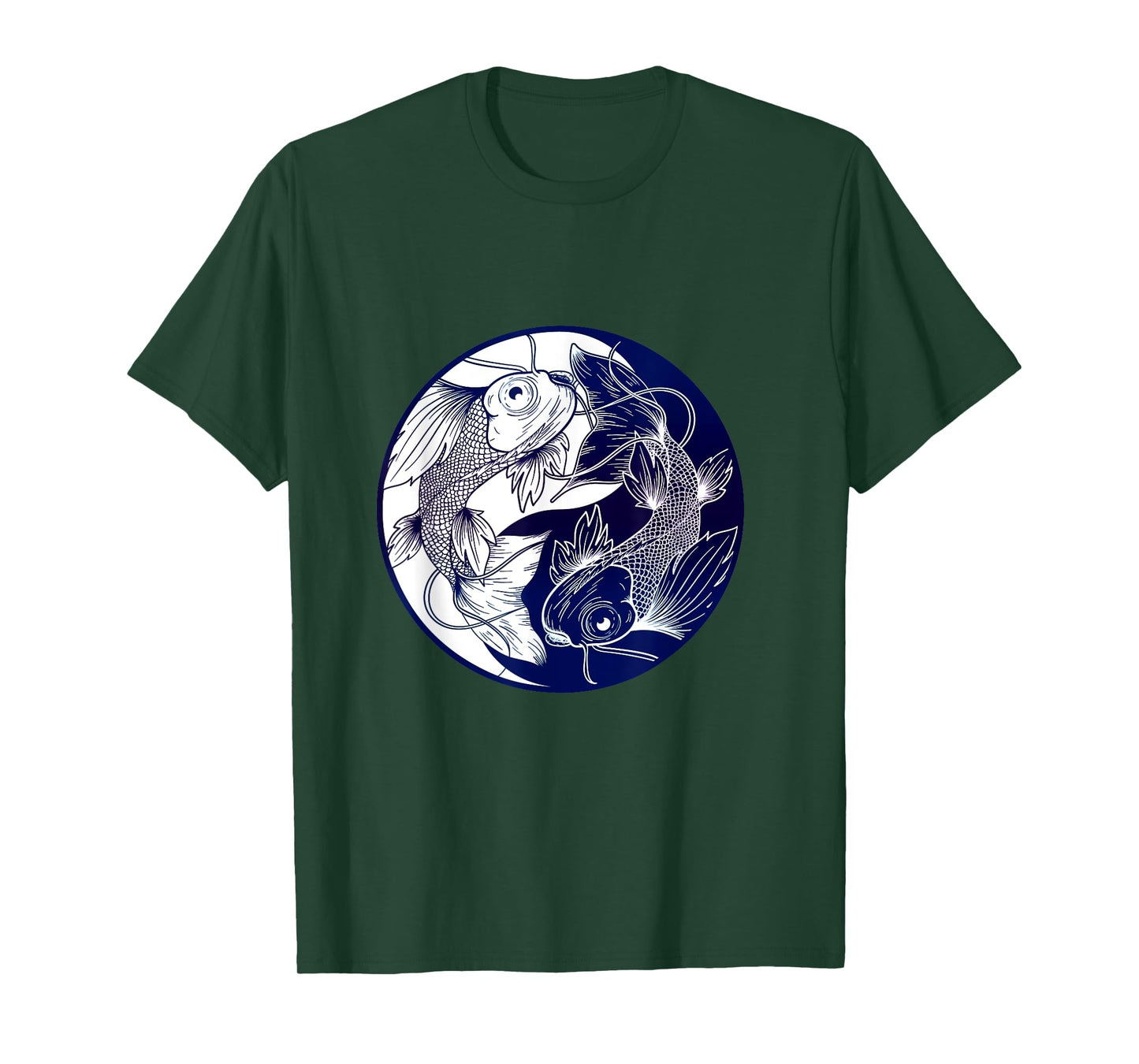 Koi Opposite Yin Yang Asian Carp Flower Japanese Koi Carp T-Shirt