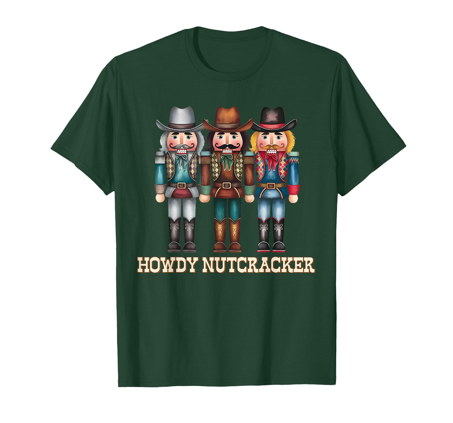 Howdy Nutcracker Cowboy Western Country Christmas Men Women T-Shirt