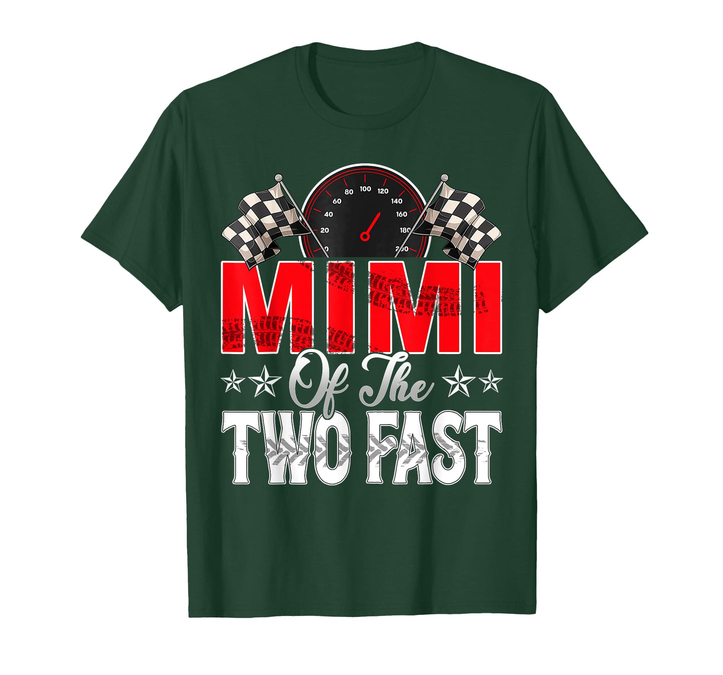Mimi Of The Two Fast Second Birthday Racing Car Family T-Shirt