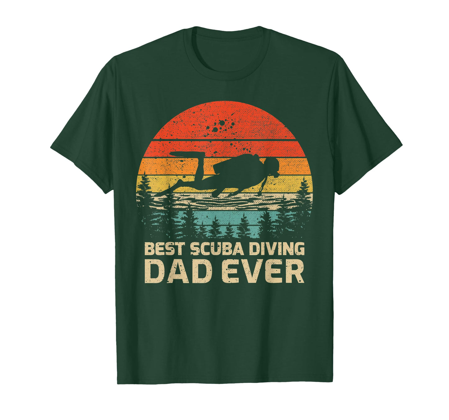Mens Retro Vintage Best Scuba Diving Dad Ever Father's Day T-Shirt