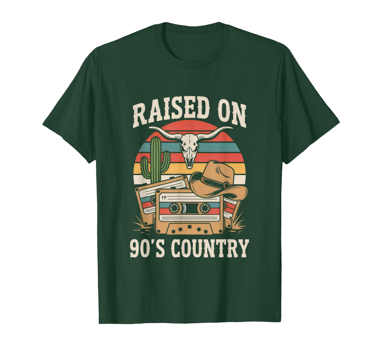 Raised On 90s Country Vintage Western T-Shirt