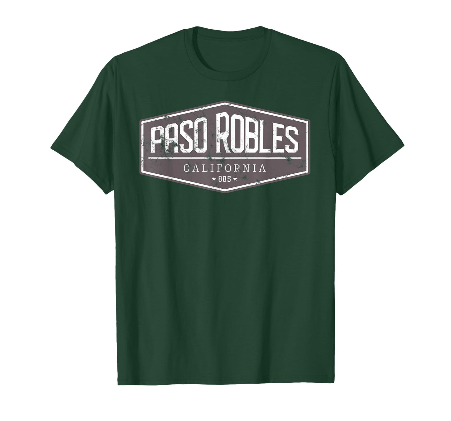 Paso Robles, California, 805 Distressed Graphic Design T-Shirt