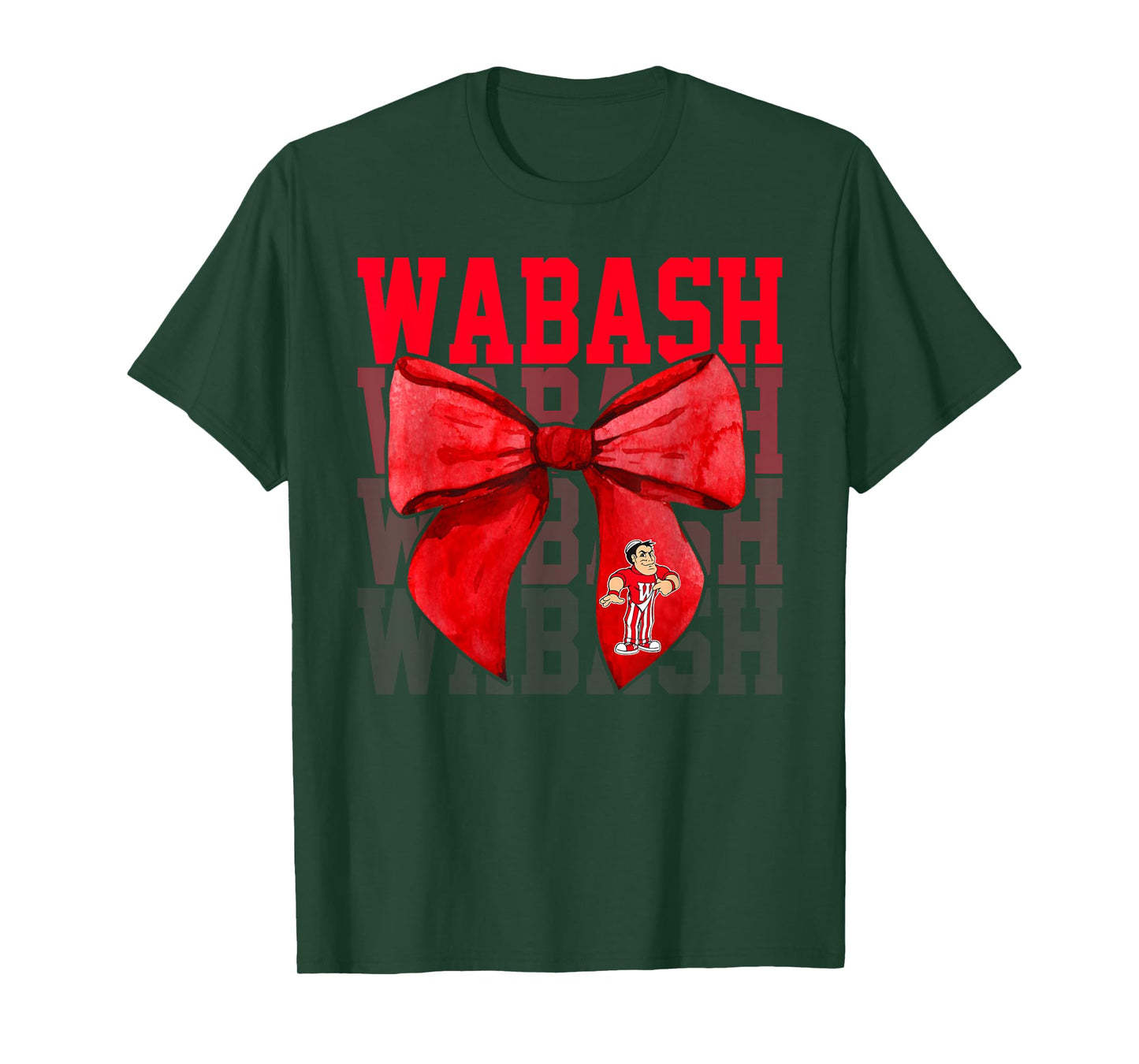 Wabash College Bow Vintage Athletics Girls Women T-Shirt