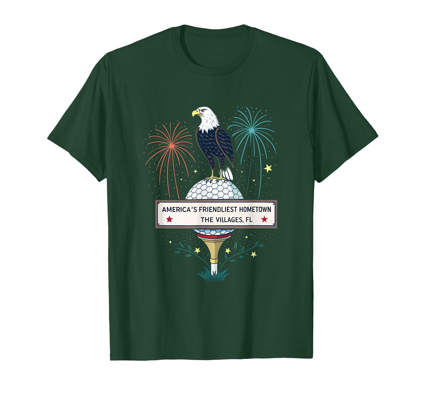 Patriotic Eagle The Villages FL Hometown T-Shirt