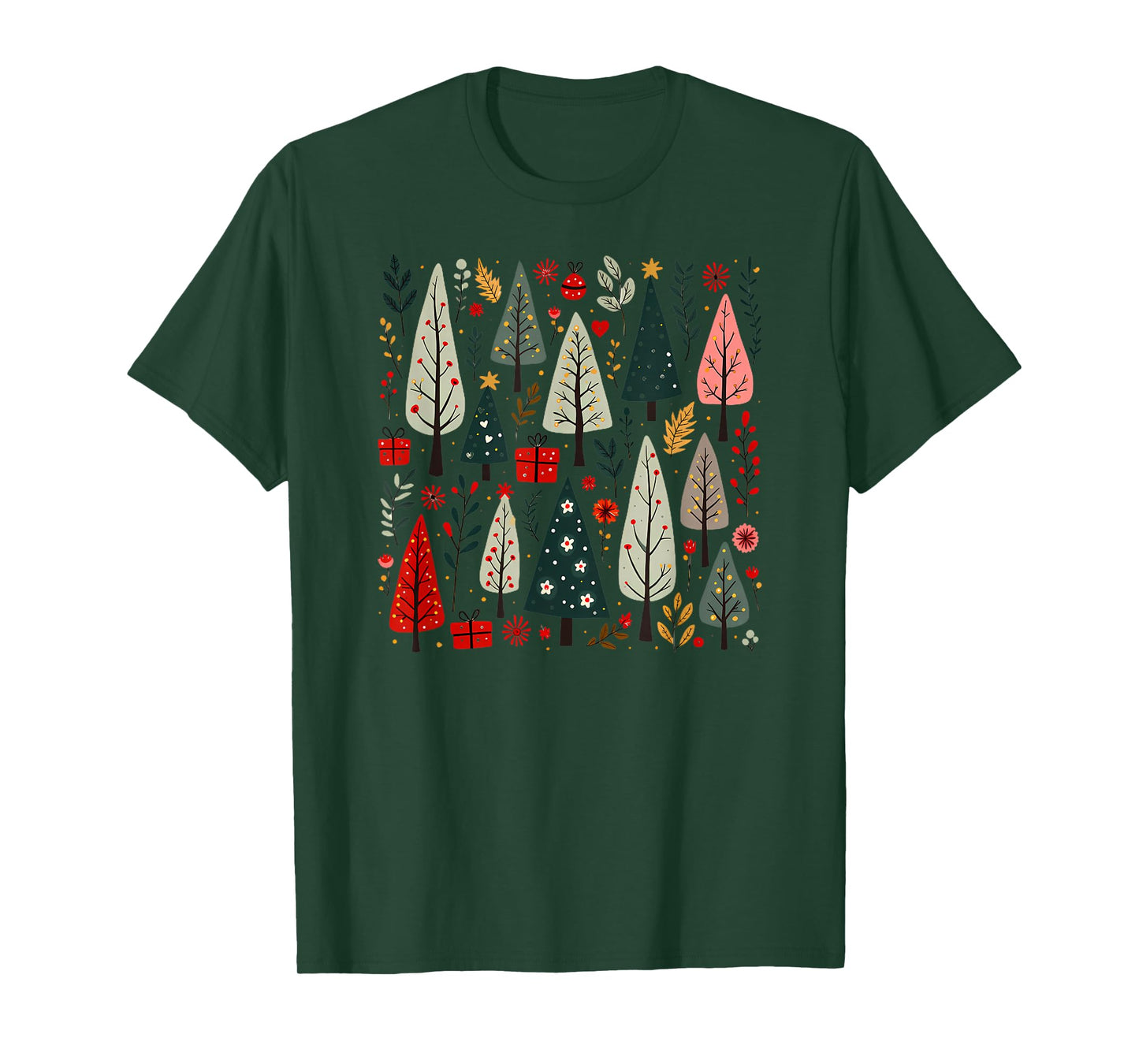 Whimsical Christmas Tree Forest T-Shirt