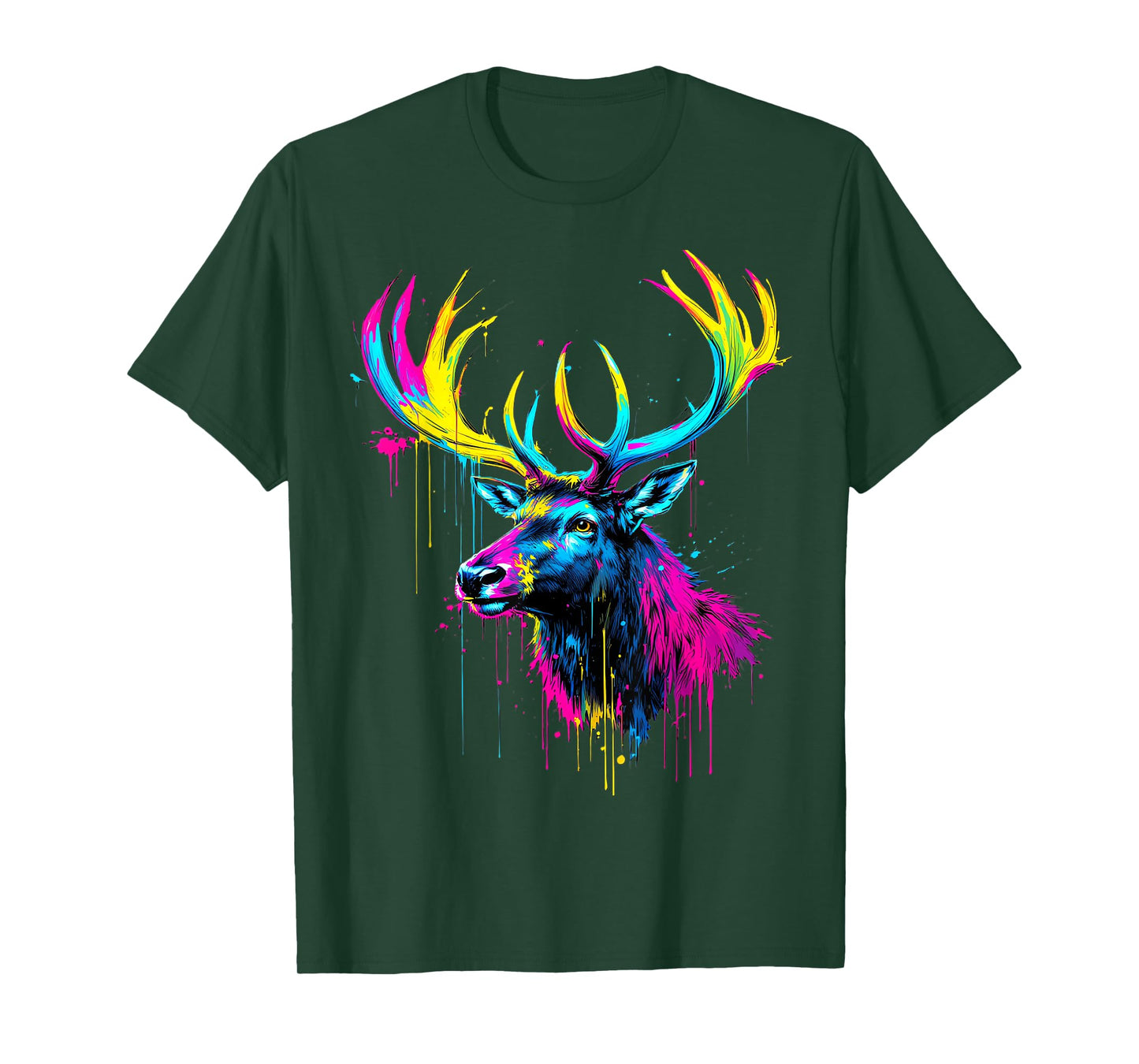 Elk Lovers Colorful Pop Art Beautiful Elk T-Shirt