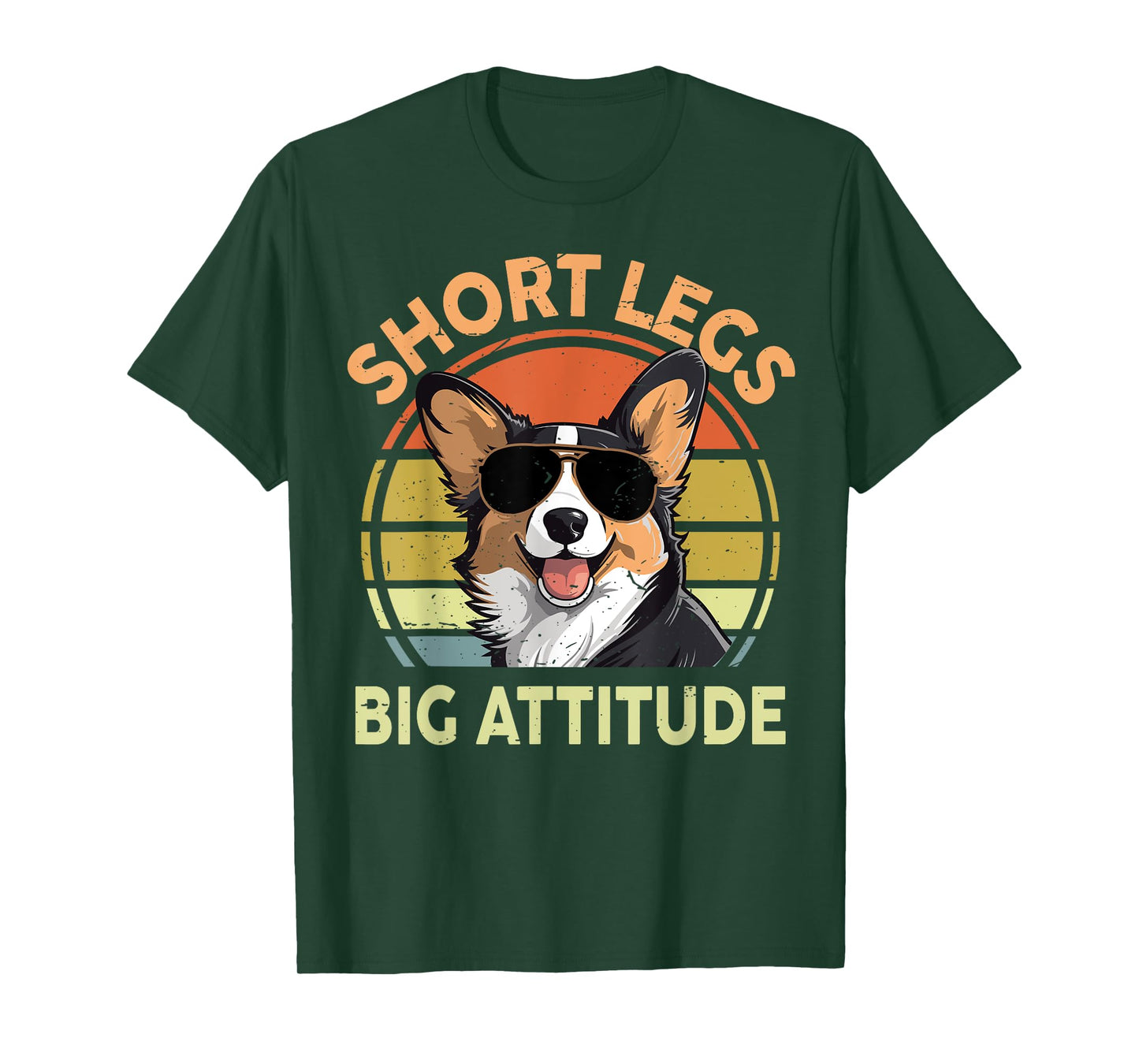 Short Legs Big Attitude Funny Corgi Men Women Dad Mom T-Shirt
