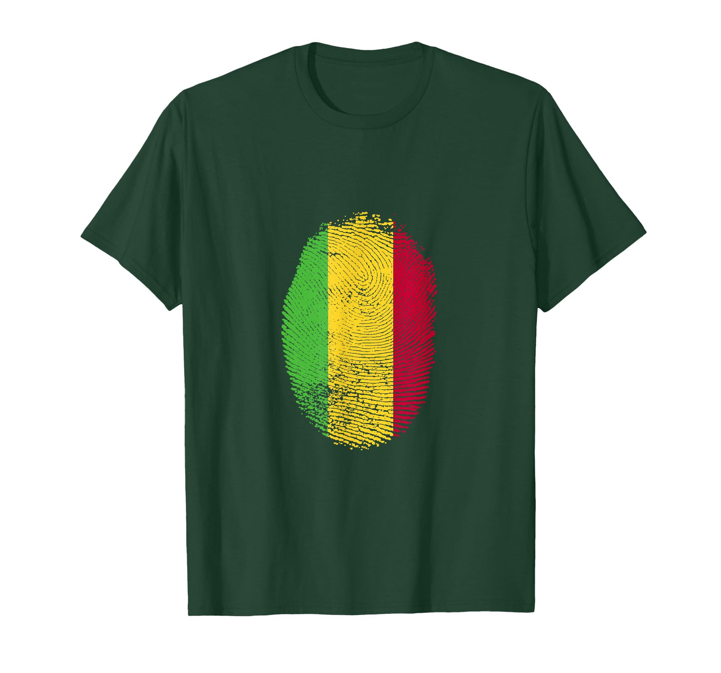 Mali Flag Fingerprint Proud Malians Men Women Kids DNA T-Shirt