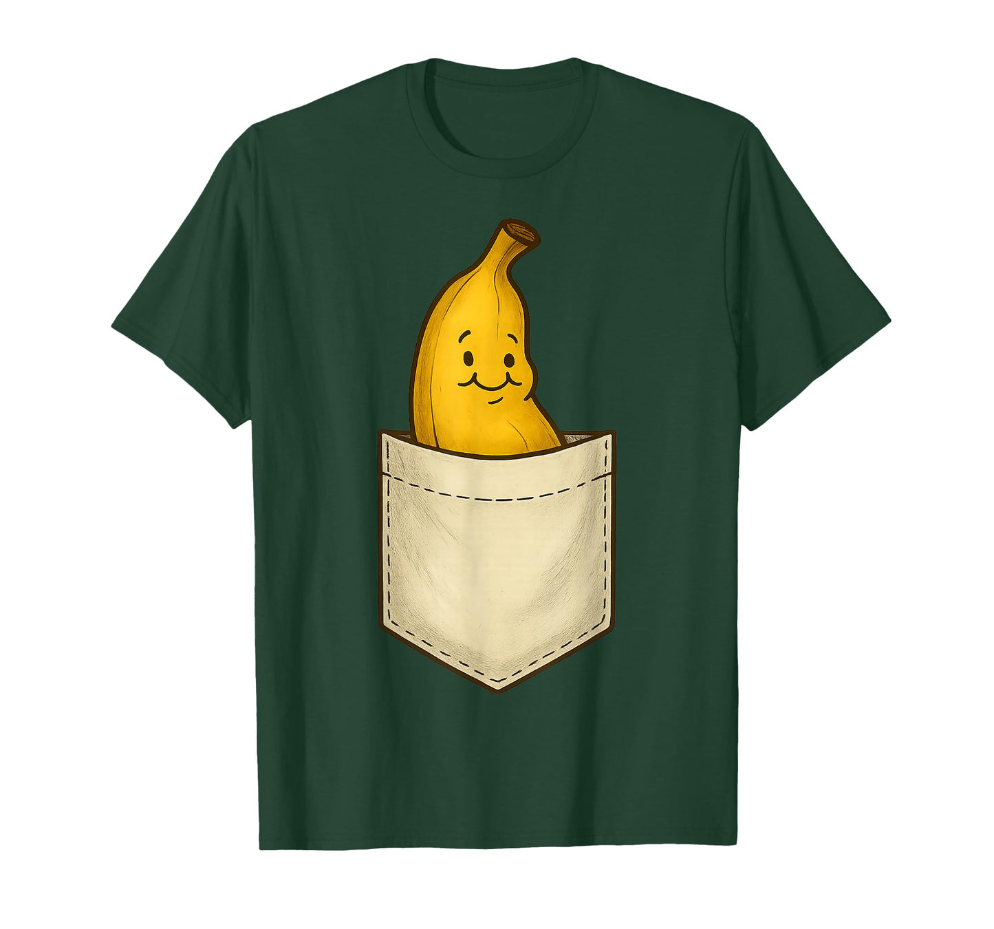 Happy Banana in Pocket Fun Design for Fruit Lovers T-Shirt