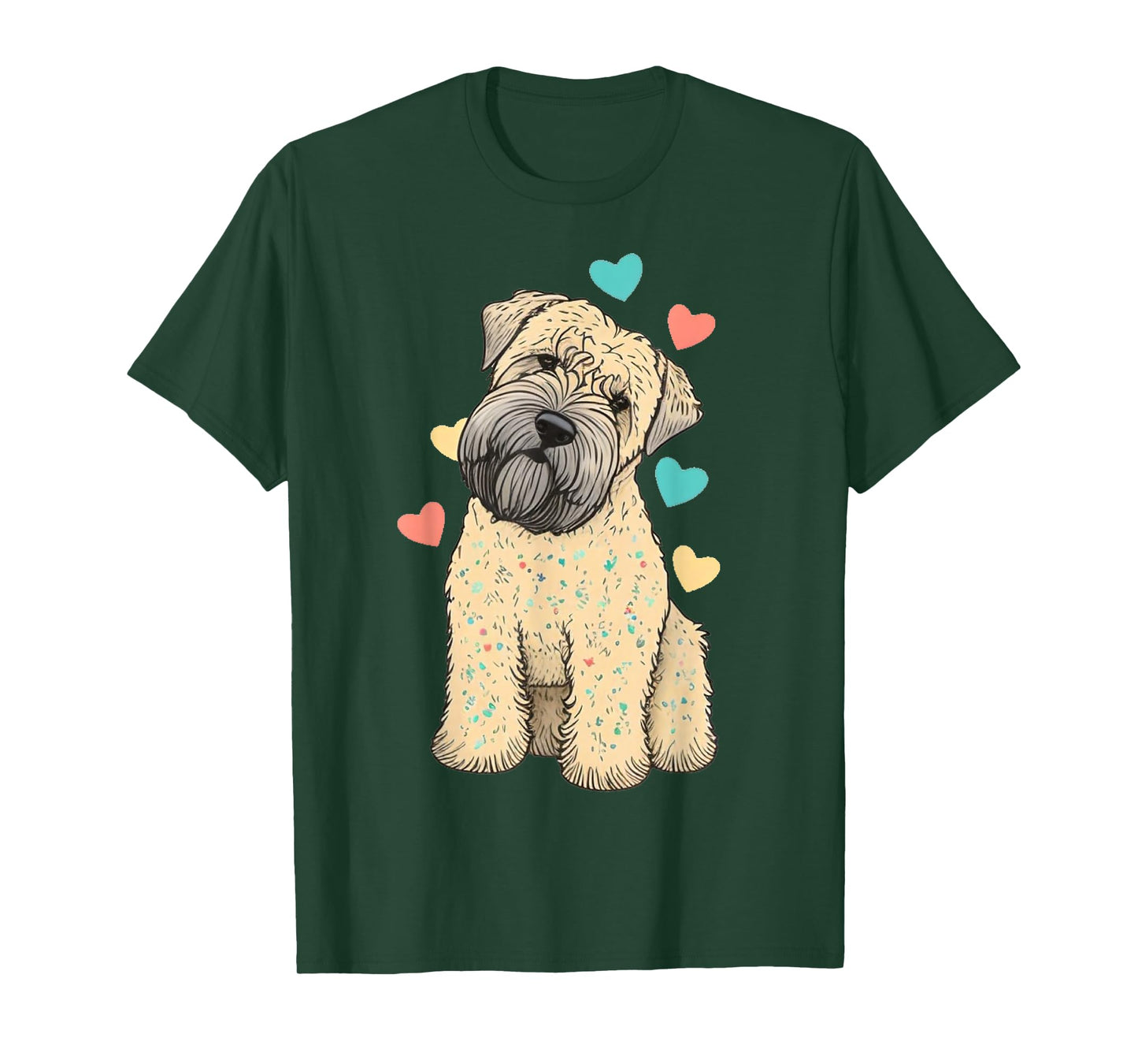 I Love My Soft Coated Wheaten Terrier Dog Valentines Heart T-Shirt