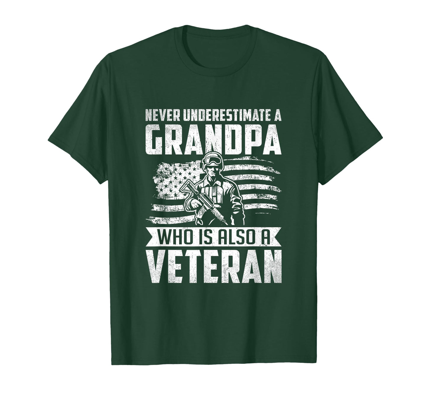 Never Underestimate a Grandpa Who is Also A Veteran T-Shirt