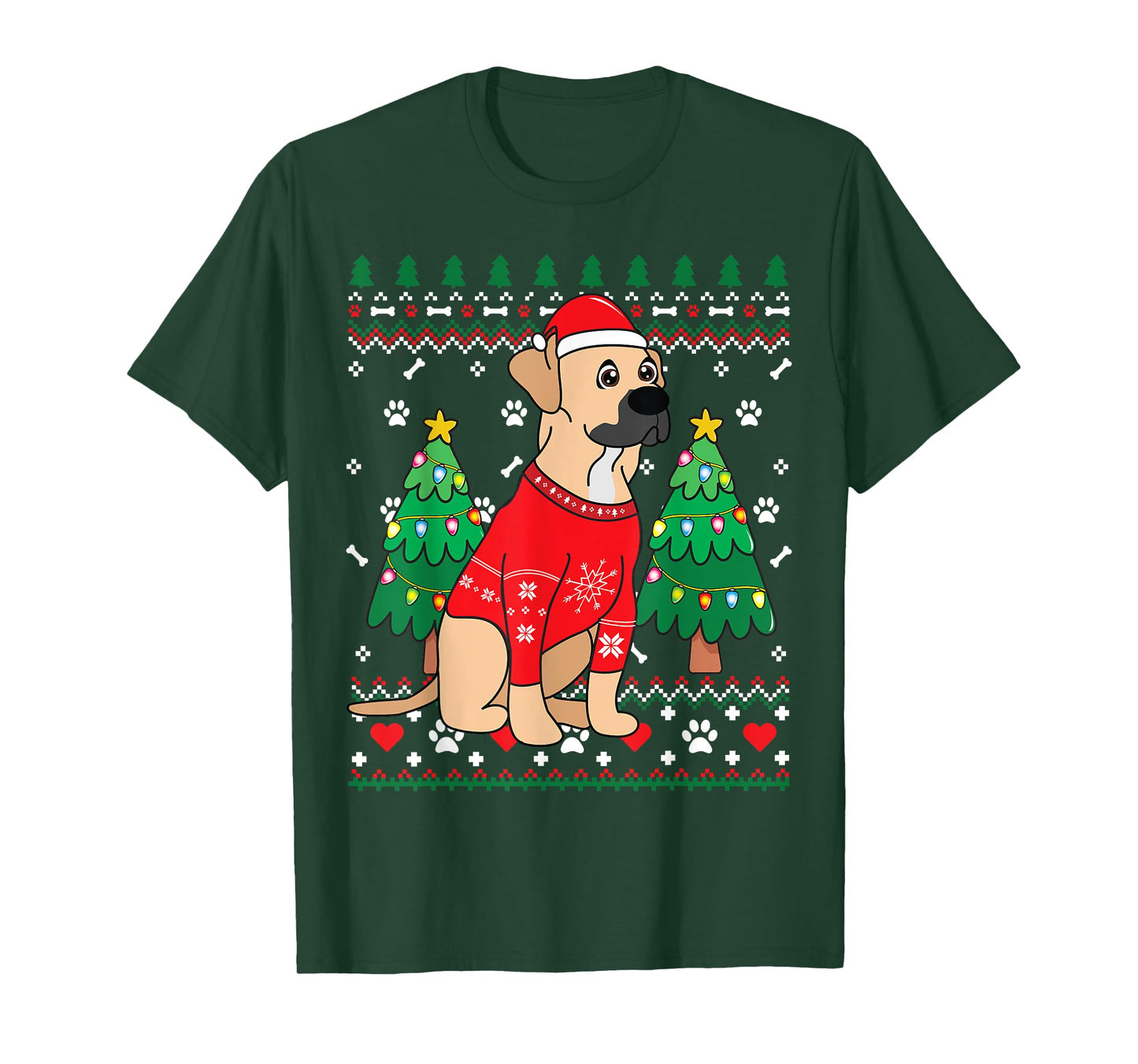 Black Mouth Cur Christmas Ornament Tree Mom Dad Gift T-Shirt