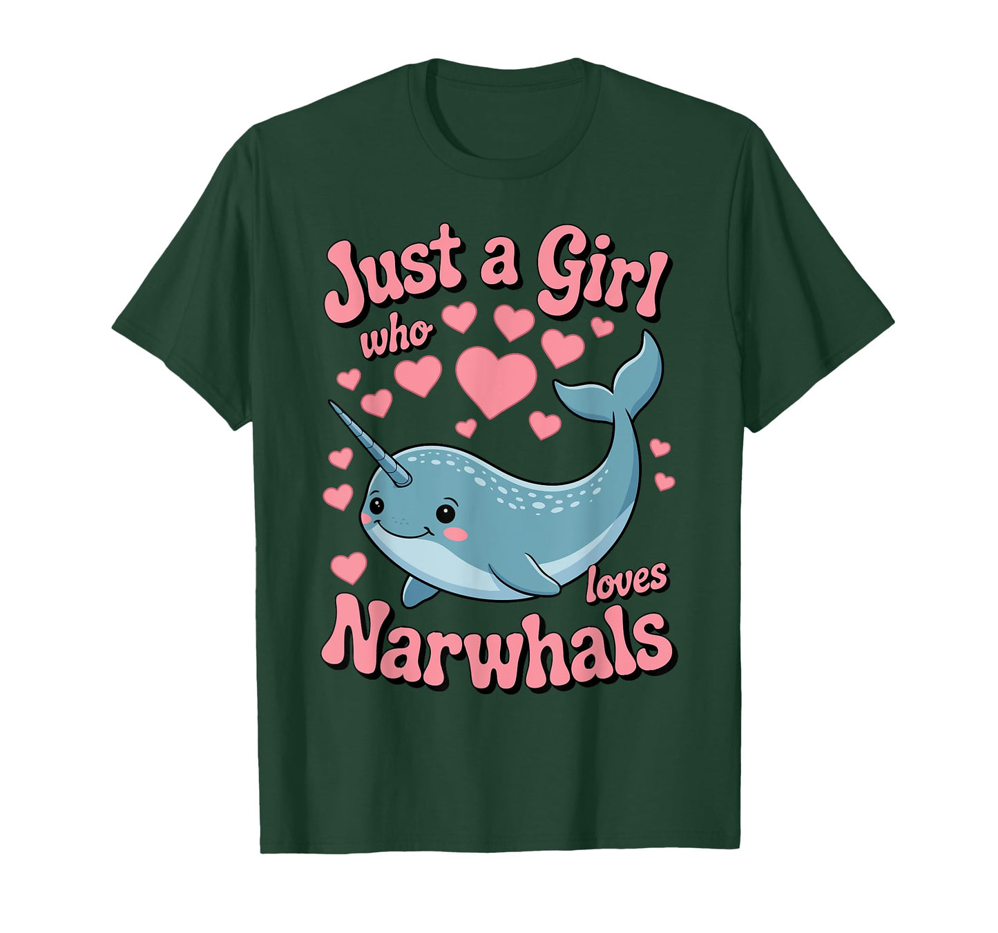 Just a Girl Who Loves Narwhals Funny Narwhal Gifts For Girls T-Shirt
