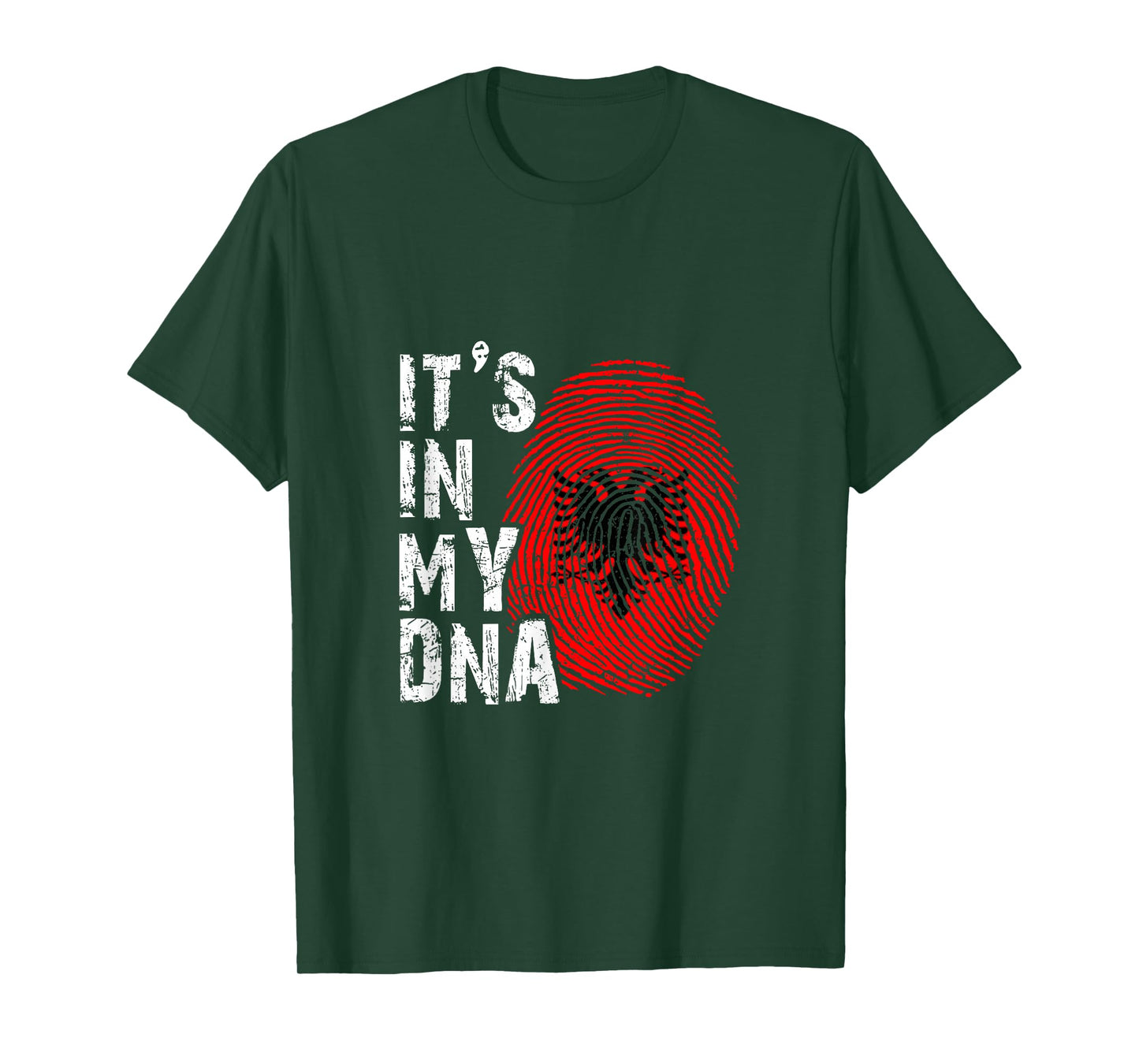 It is in my DNA fingerprint genes Albania flag country Gift T-Shirt