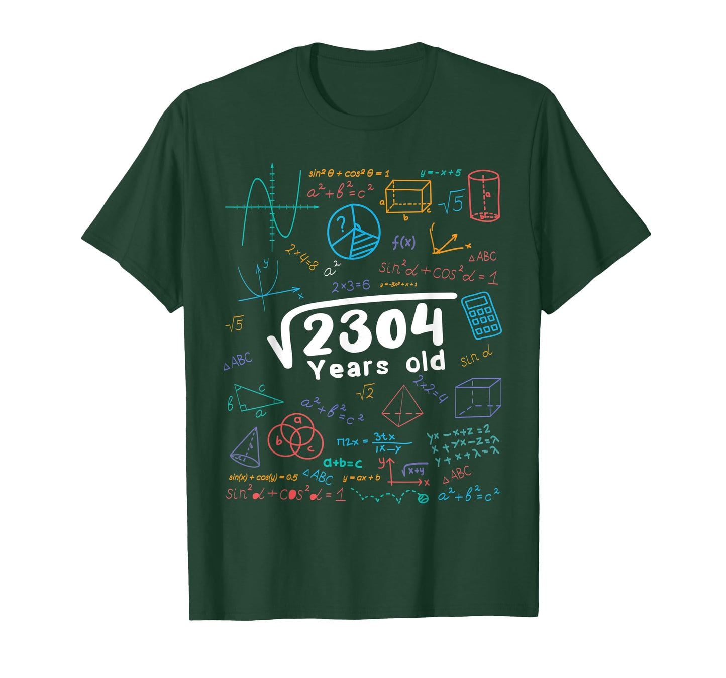 48 Year Old Men Women 48th Birthday Gift Square Root Of 2304 T-Shirt