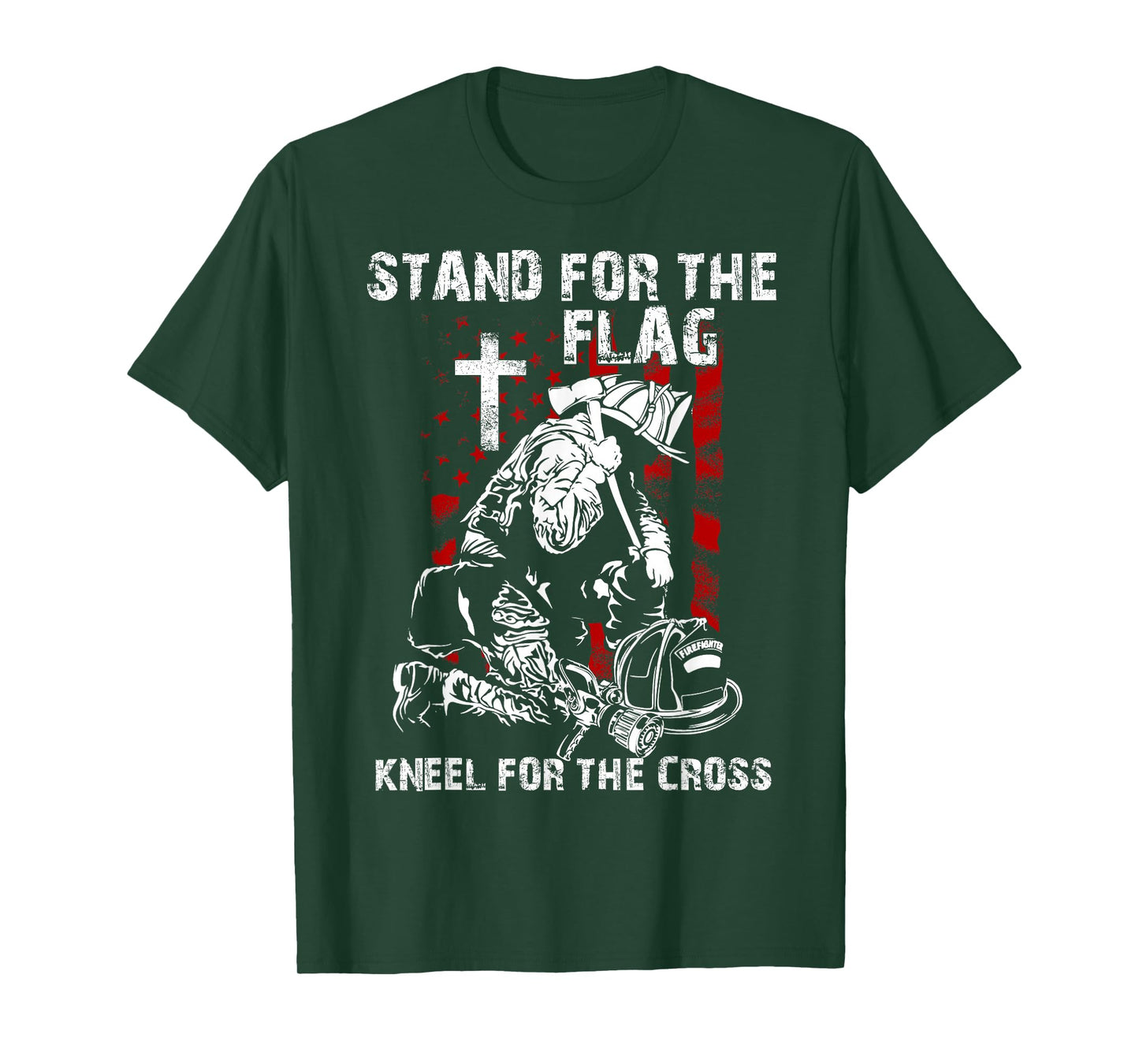 I Stand for the Flag and Kneel for the Cross Shirt USA Flag T-Shirt