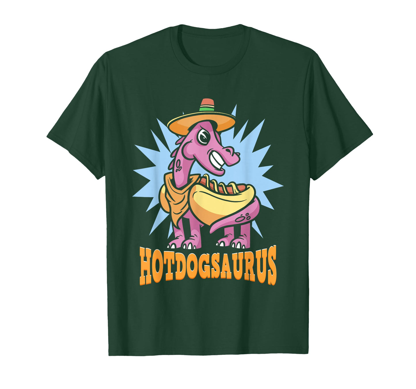 Funny Dinosaur Hot Dog | Hotdogsaurus T-Shirt