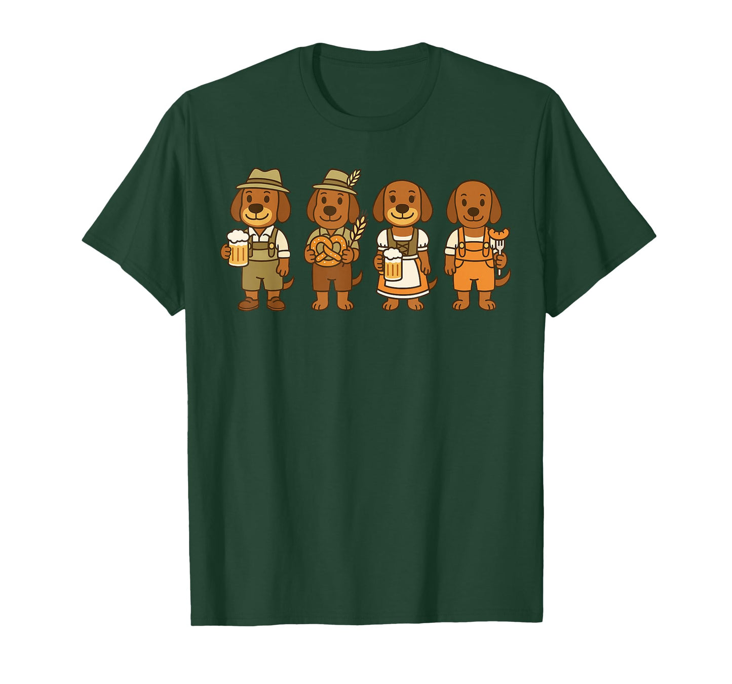 Oktoberfest Dachshund Cute Sausage Dog German Kids Men Women T-Shirt