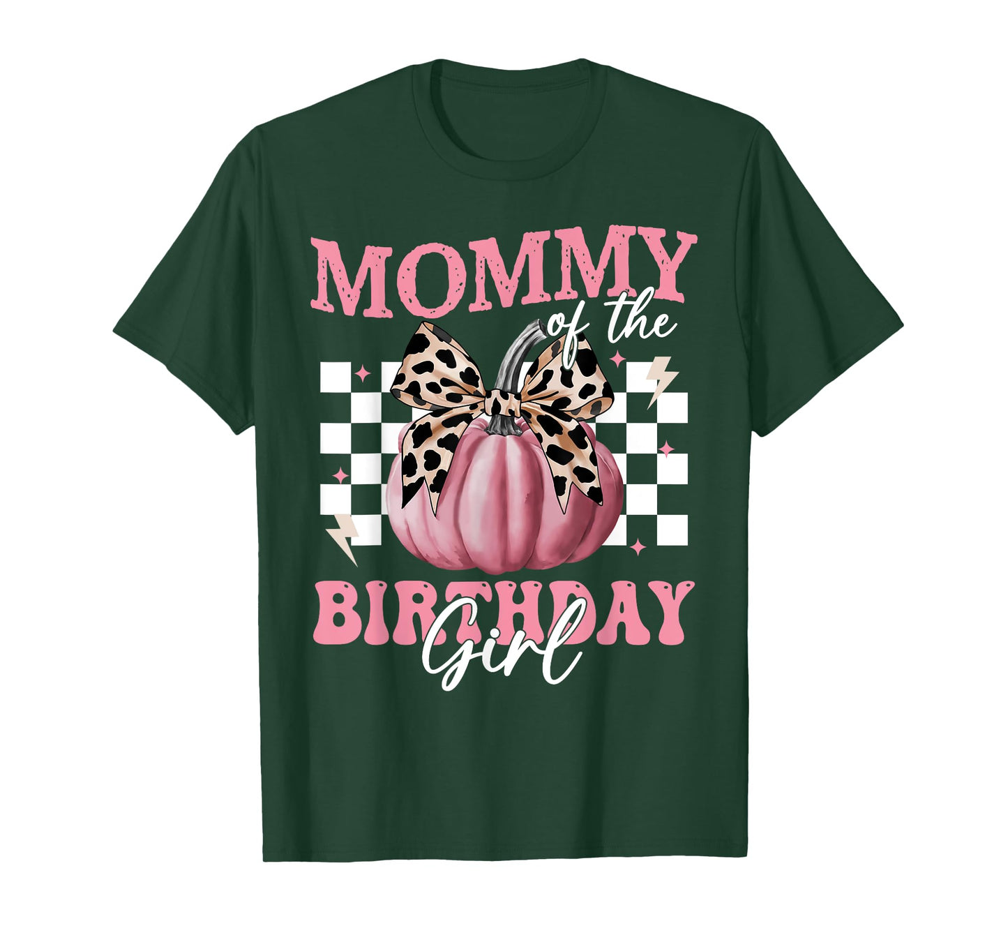 Mama of The Birthday Girl Pumpkin Matching Party Mother Mom T-Shirt
