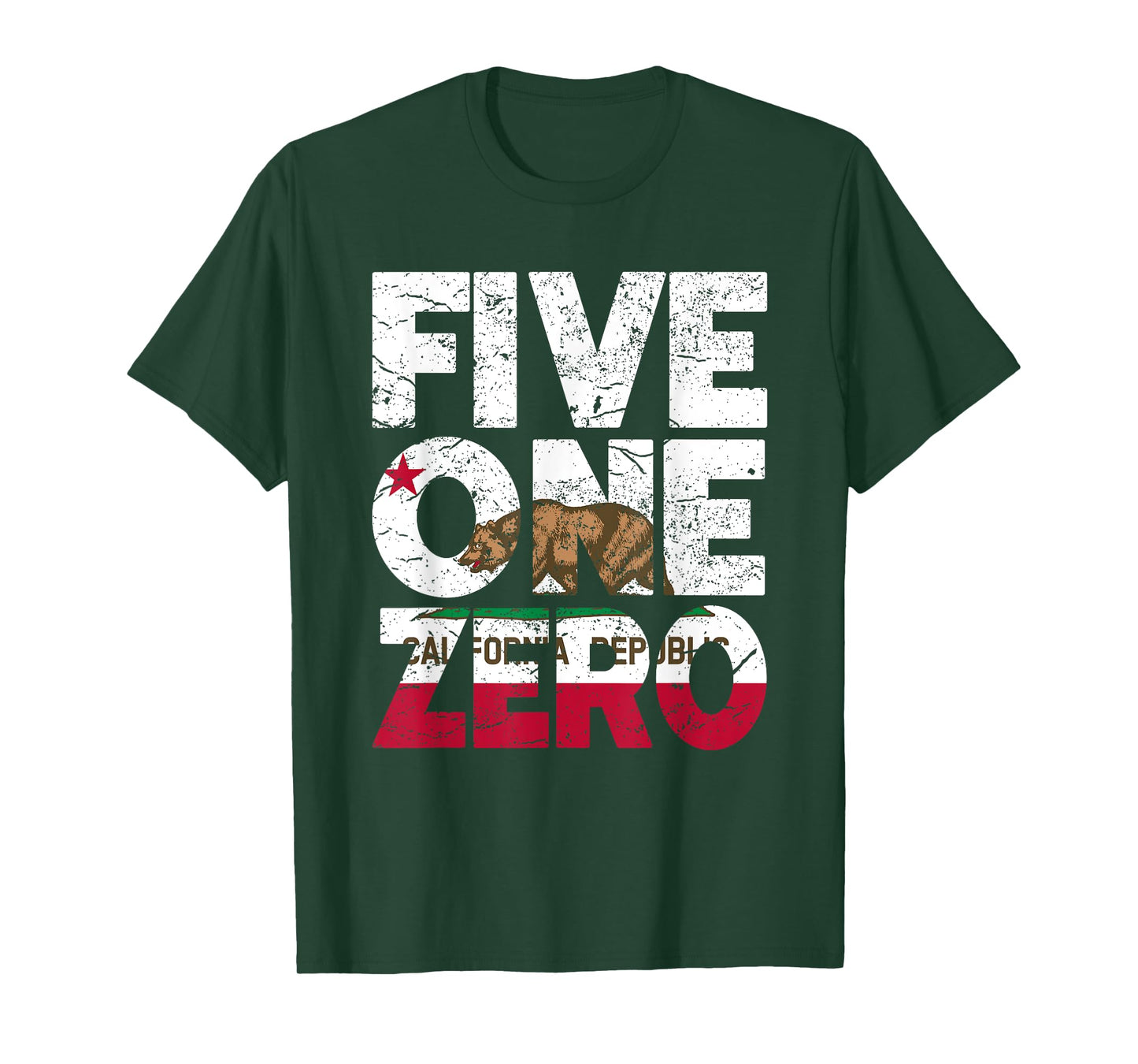 California Republic Flag - Area Code 510 T-Shirt