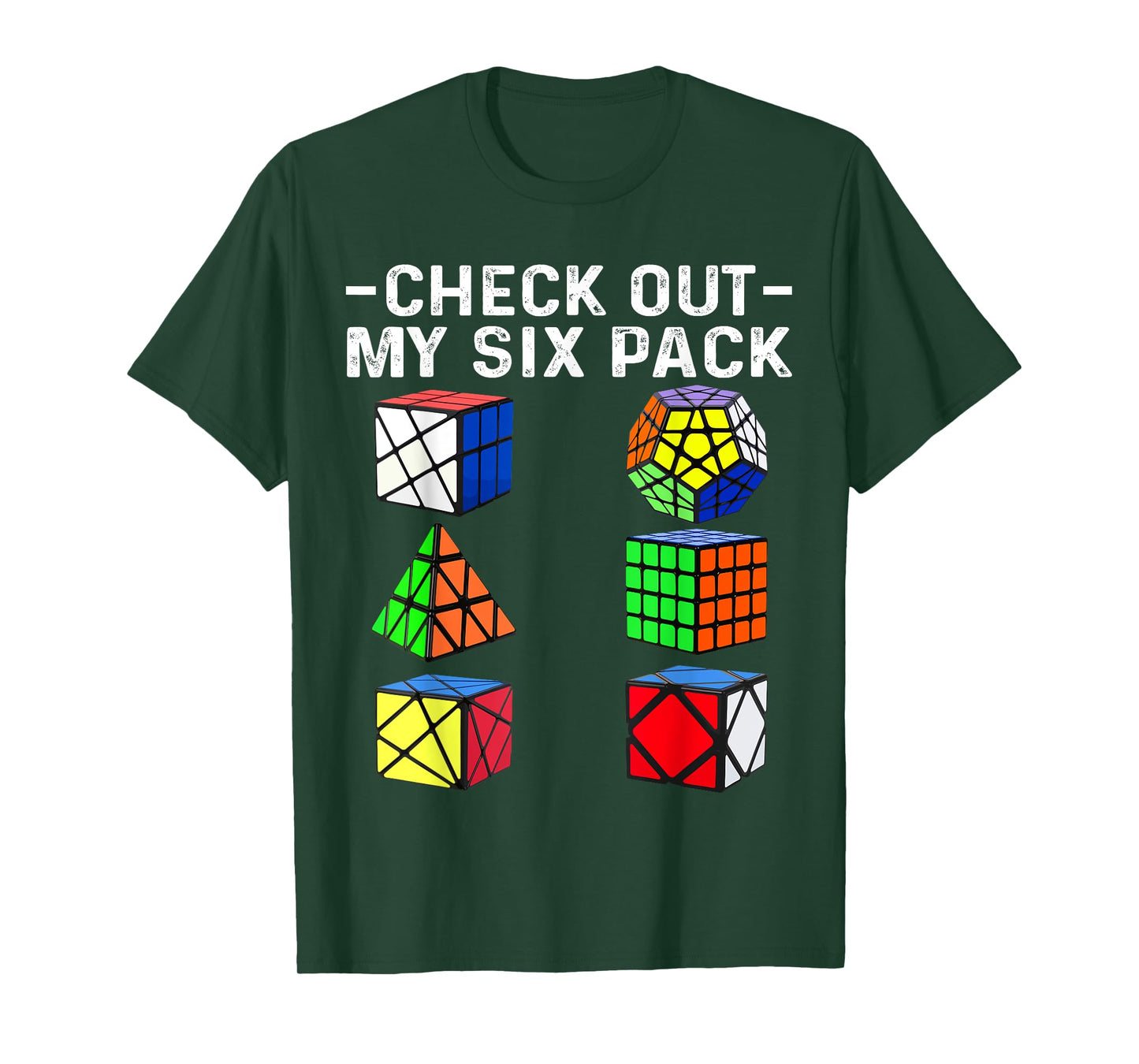 Check Out My Six Pack Puzzle Cube Funny Speed Cubing T-Shirt