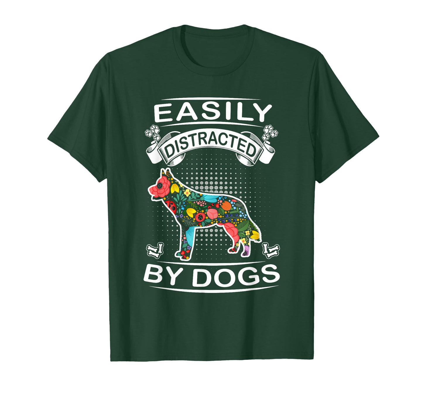 Easily Distracted By Dogs Siberian Husky Dog Lovers Puppy T-Shirt