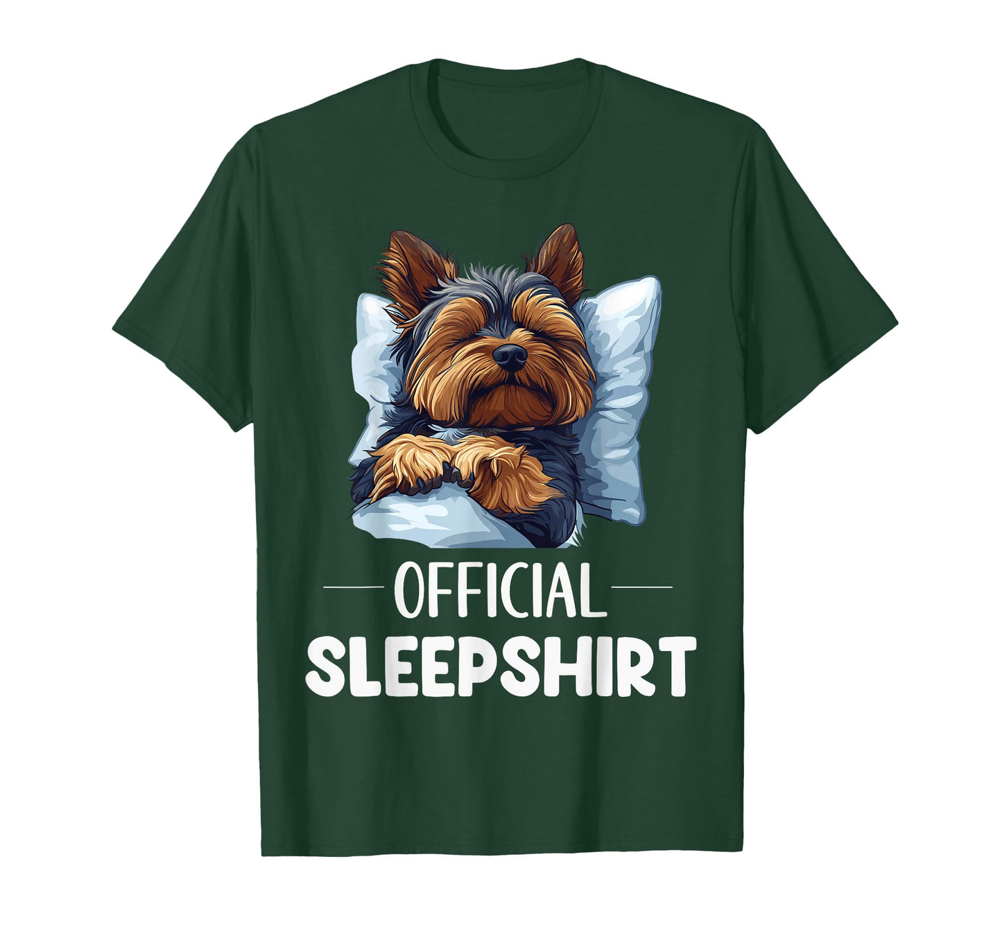 Official Yorkshire Terrier Sleepshirt Cute Yorkie Dog Lover T-Shirt