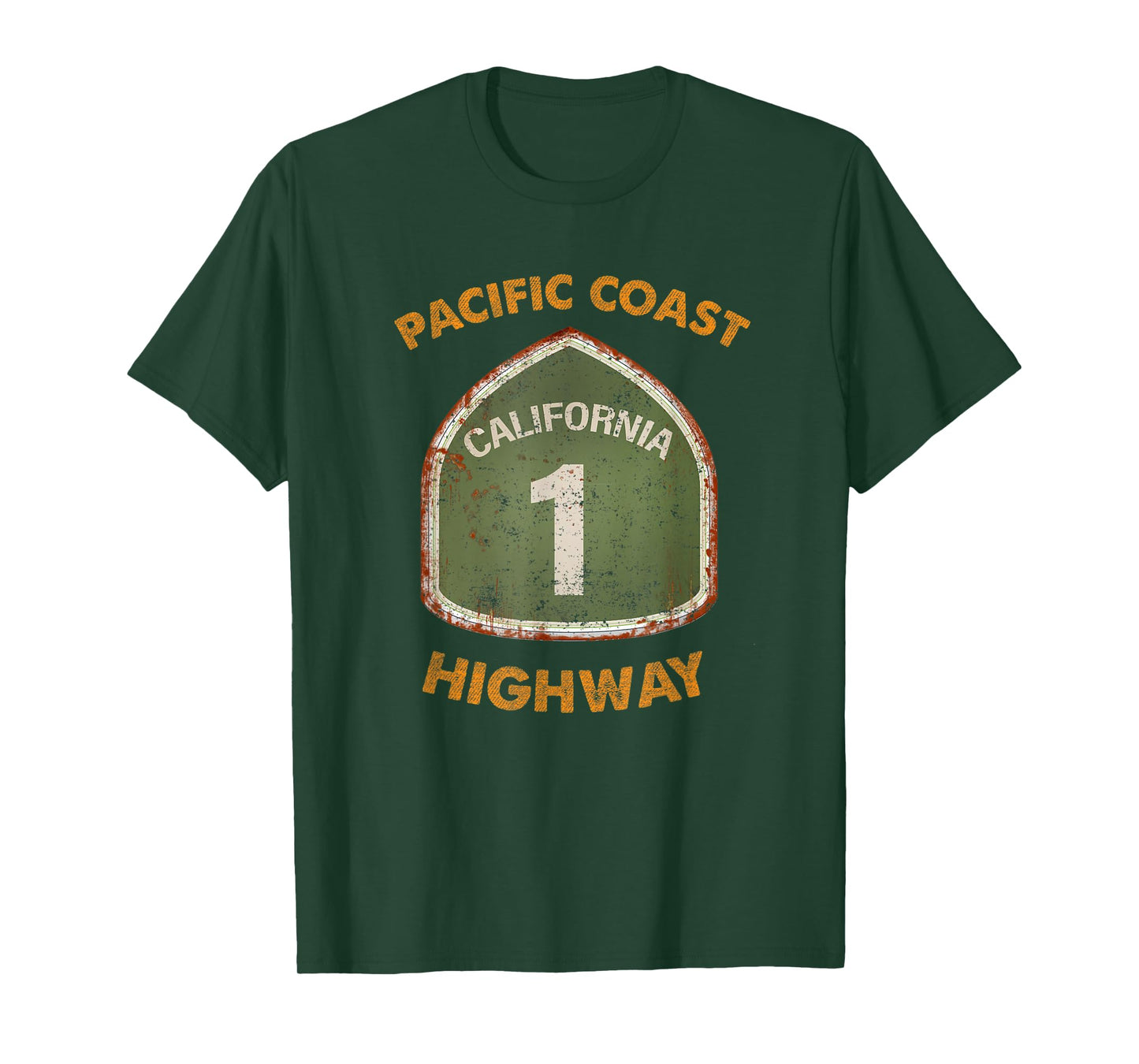 Pacific Coast Highway Route 1 Cali Gift California Souvenir T-Shirt