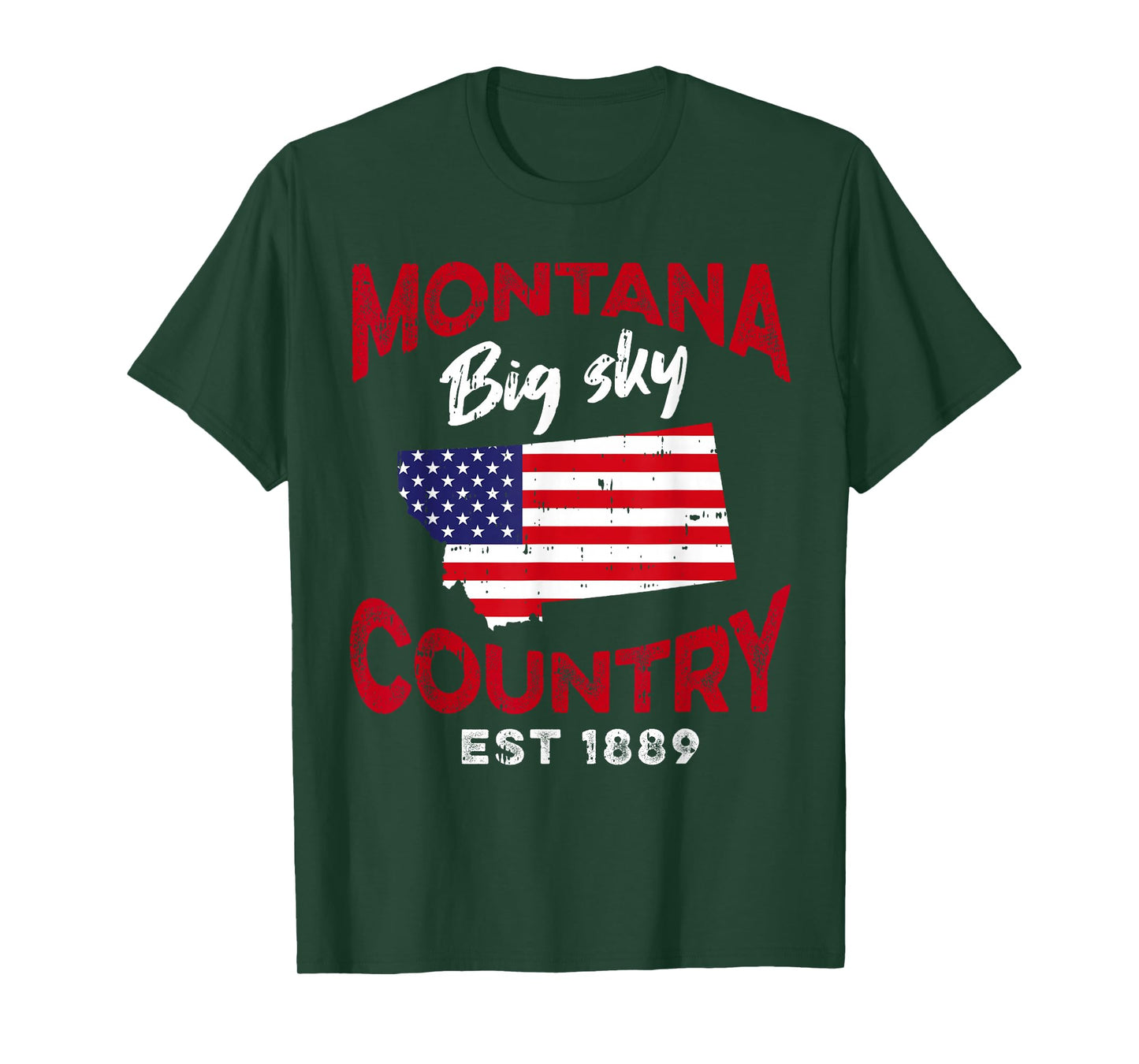 Montana USA American Flag Montanans T-Shirt