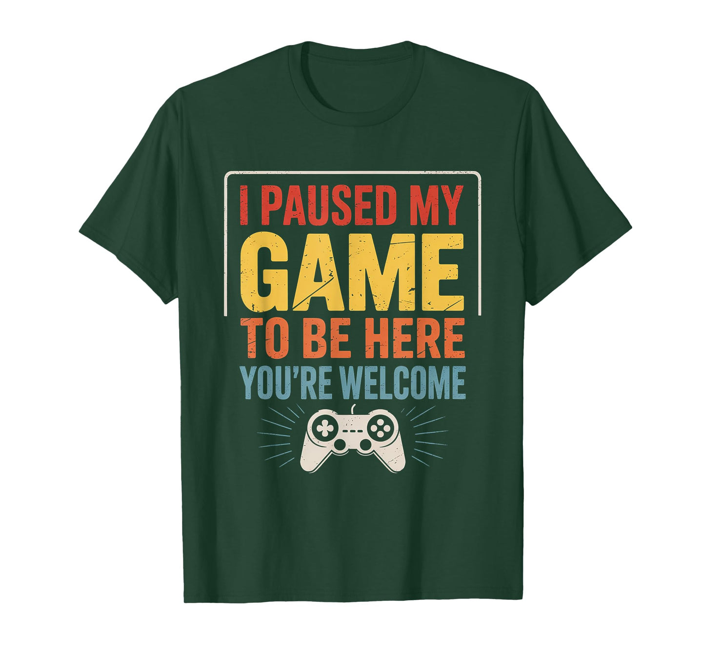 Retro I Paused My Game To Be Here Funny Gamers Men Boys T-Shirt